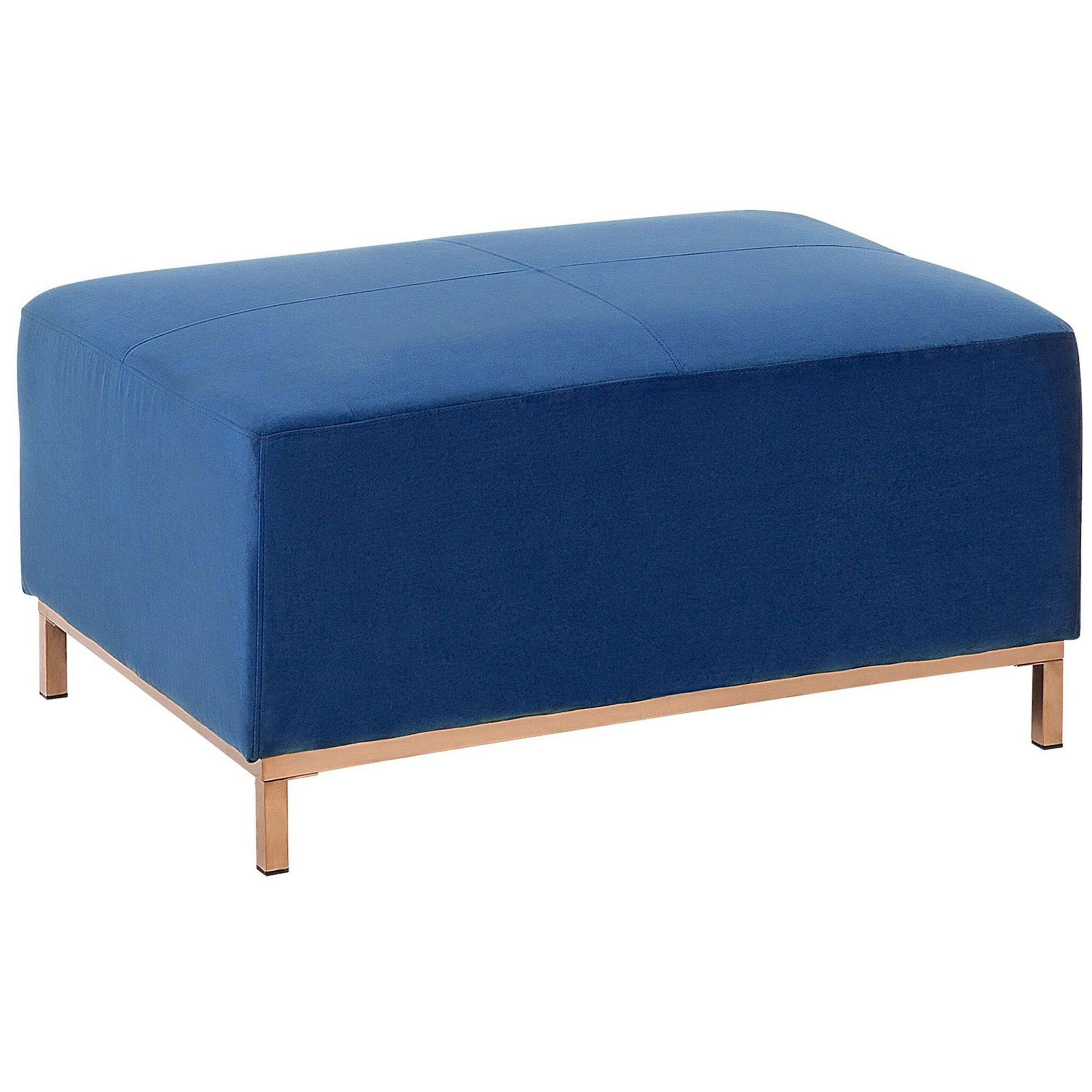 Ottomaan fluweel marineblauw OSLO