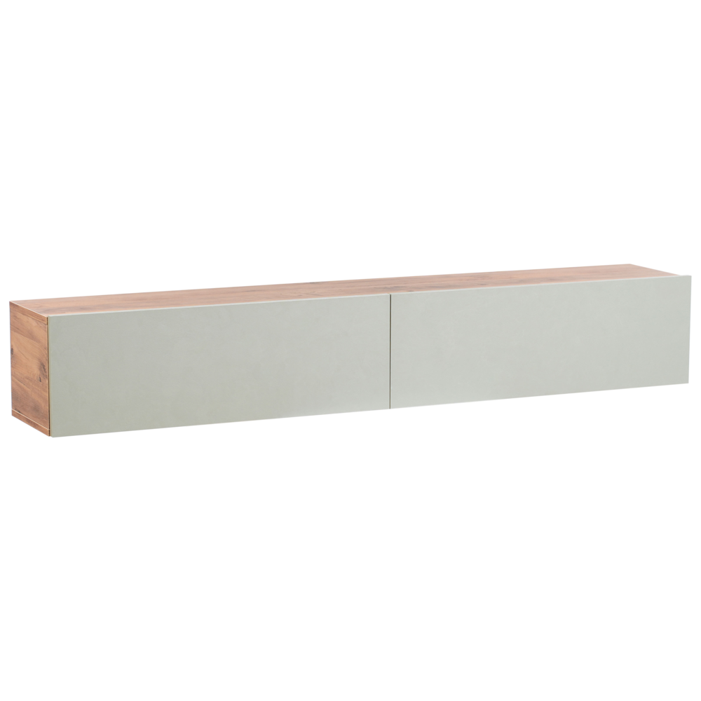 Mobile Porta TV a parete verde chiaro 180 cm fino a 70ʺ 2 porte Design minimalista Soggiorno