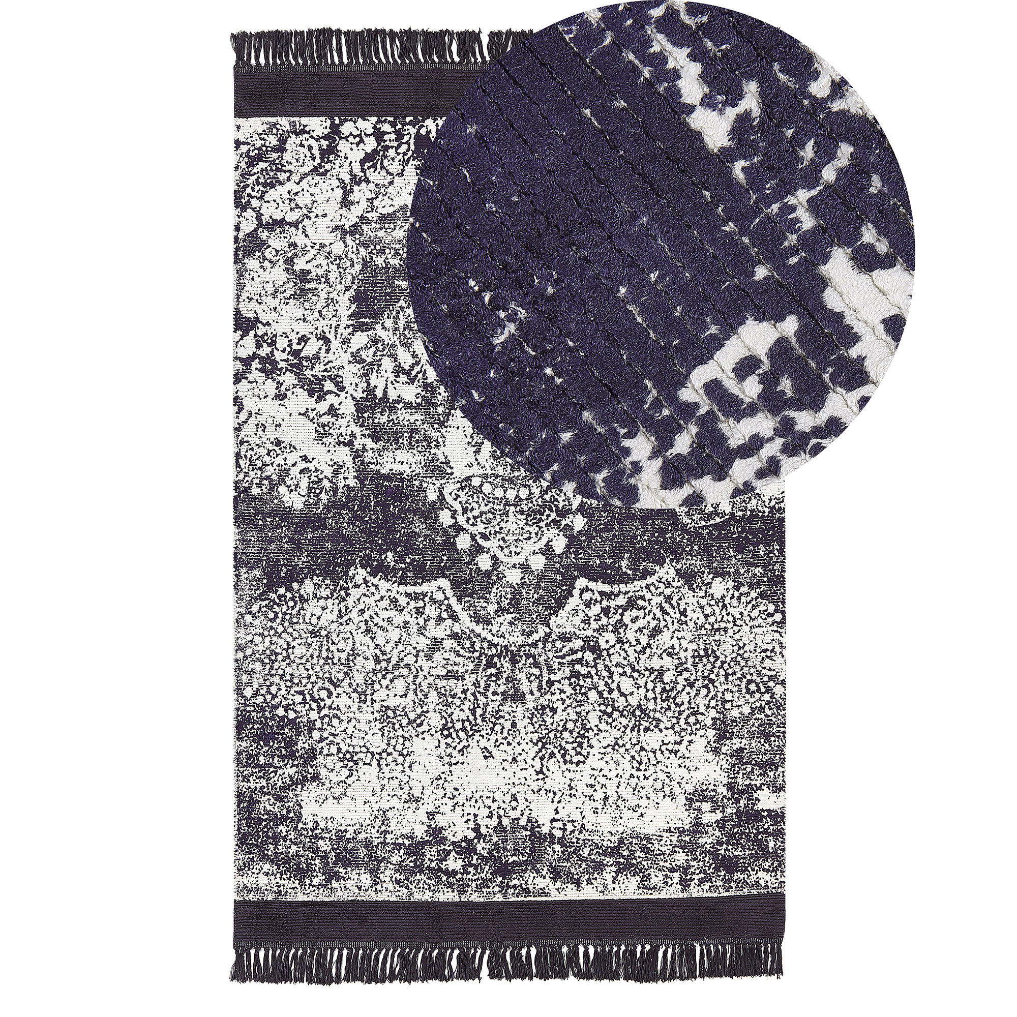 Vloerkleed viscose paars/wit 140 x 200 cm AKARSU
