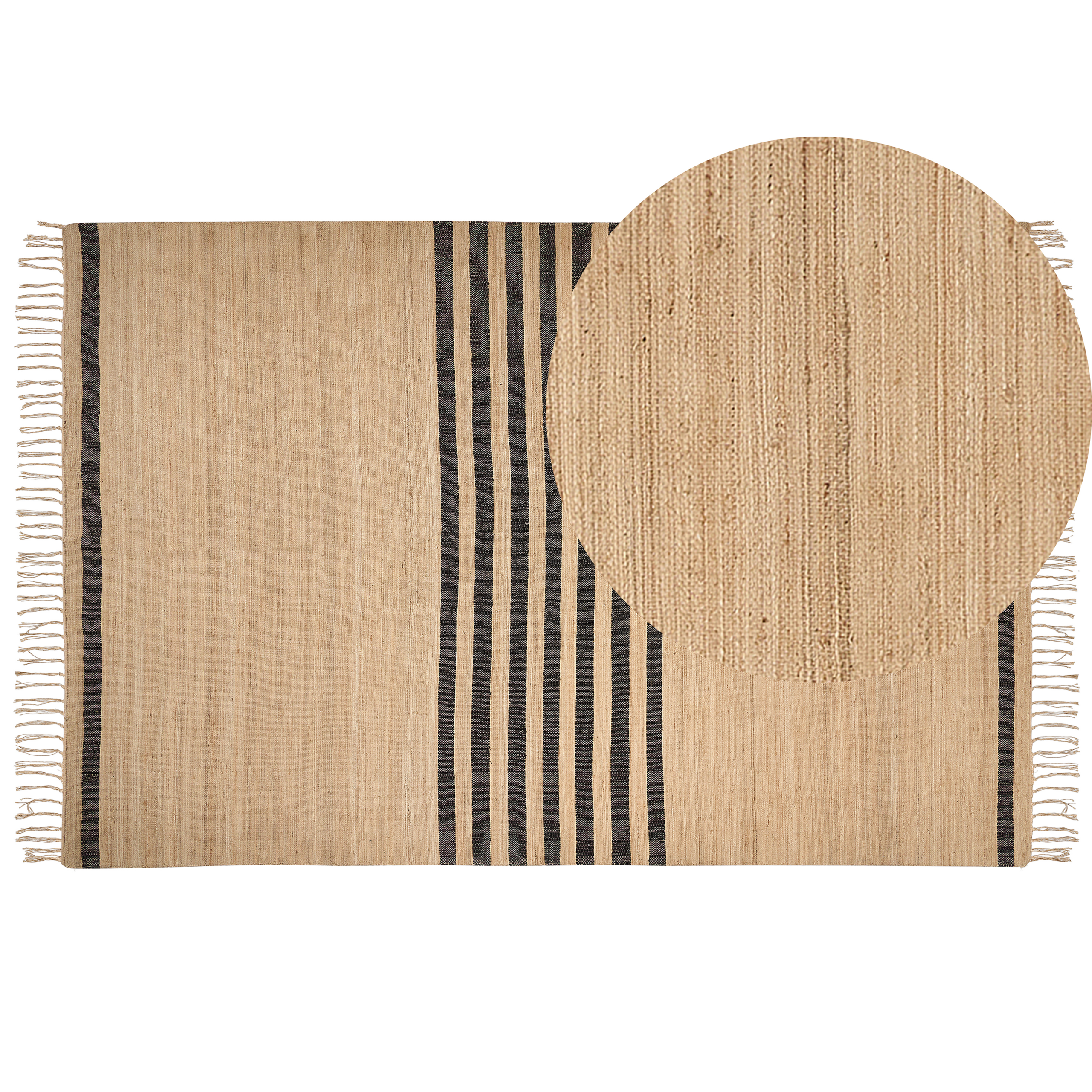 Vloerkleed jute beige 200 x 300 cm ERICEK