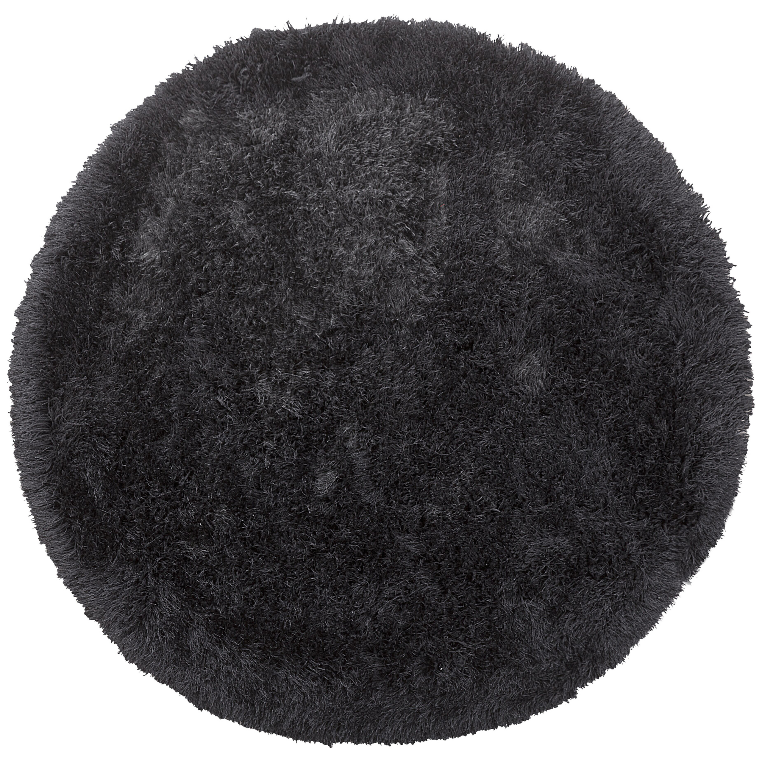 Vloerkleed polyester zwart ⌀ 140 cm CIDE