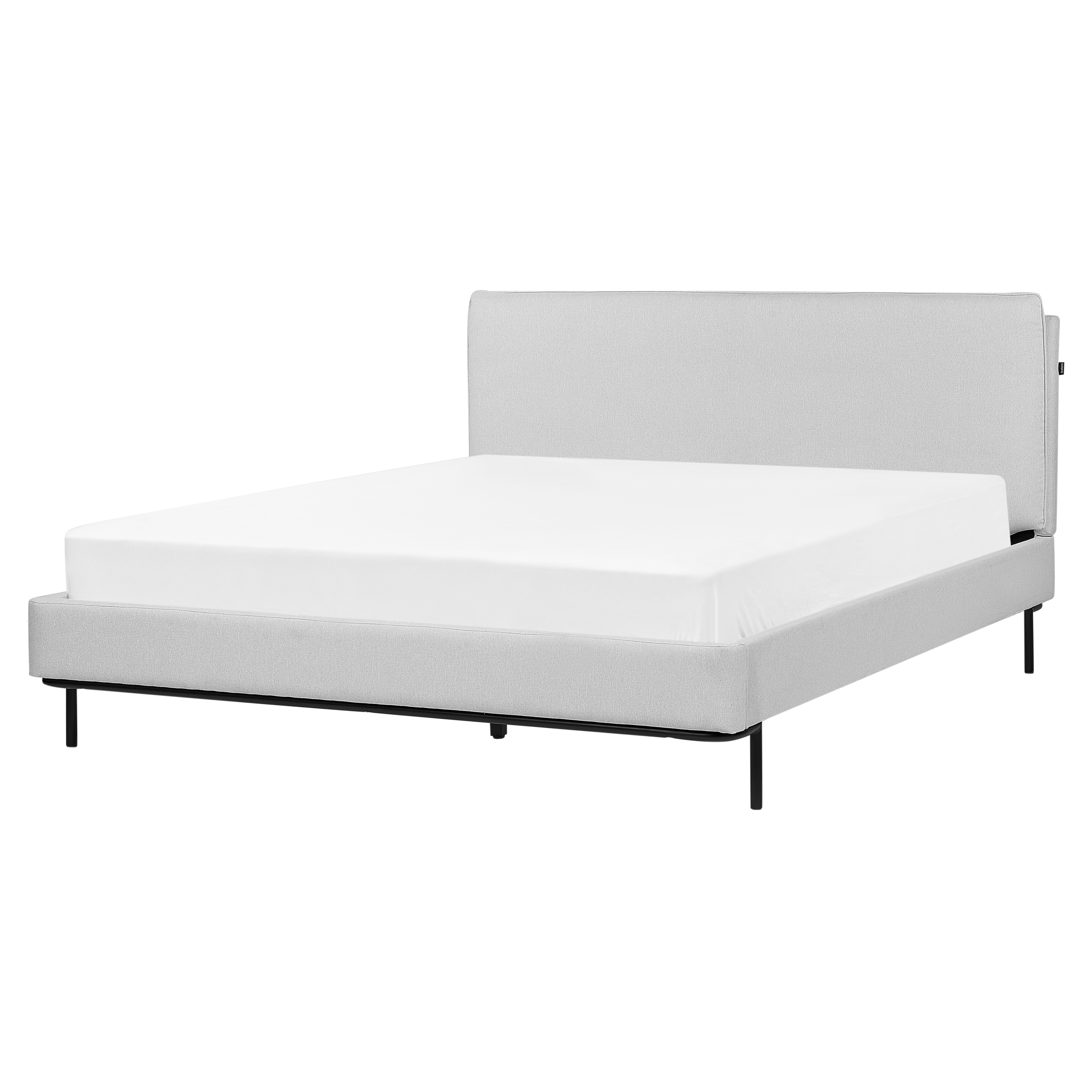 Bed stof lichtgrijs 160 x 200 cm CORIO