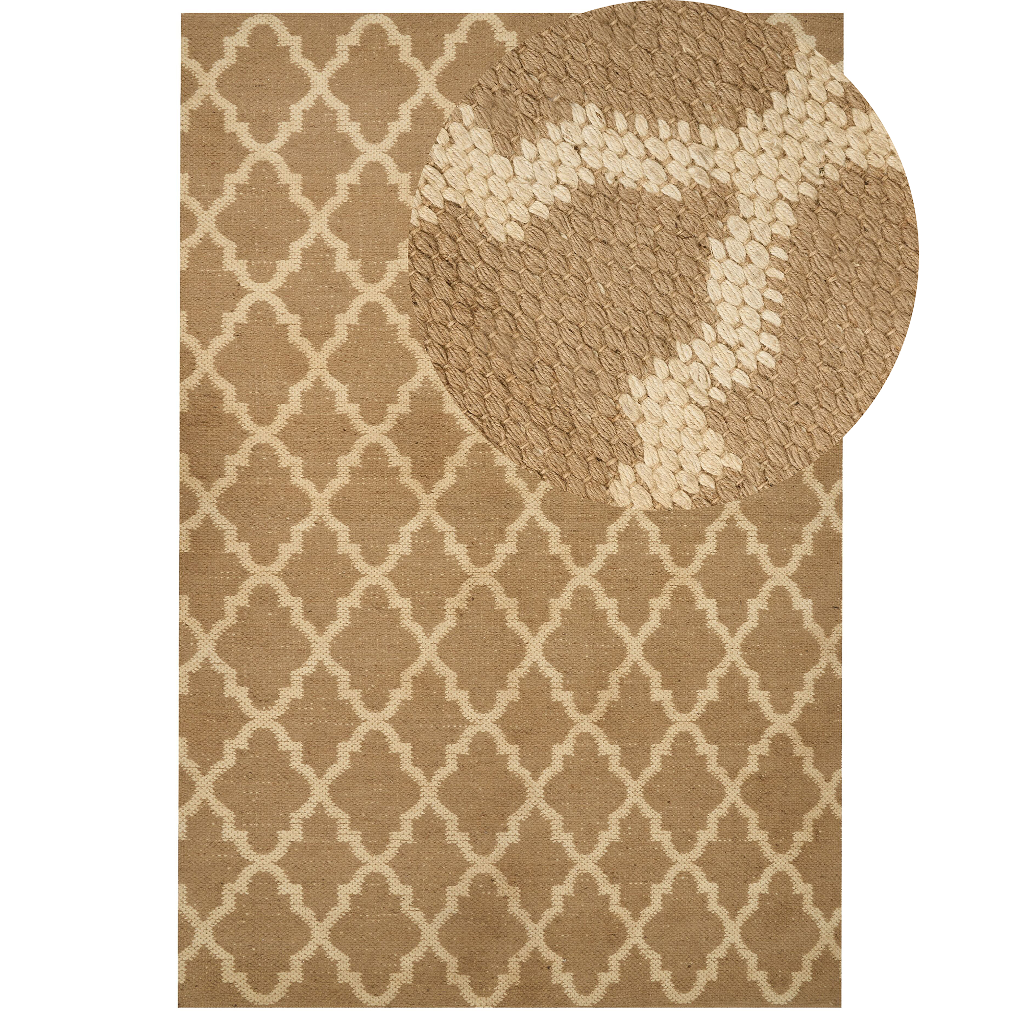 Vloerkleed jute beige 200 x 300 cm MERMER