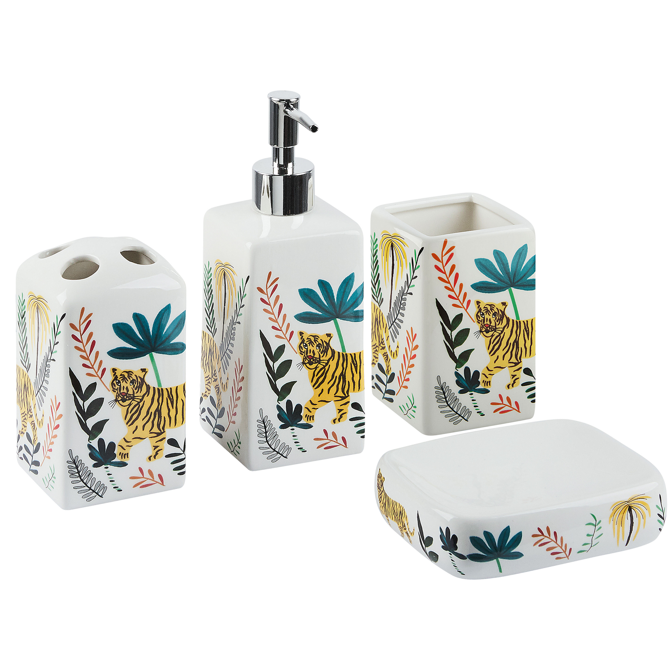 Badkamerset set van 4 keramiek meerkleurig CODAZZI