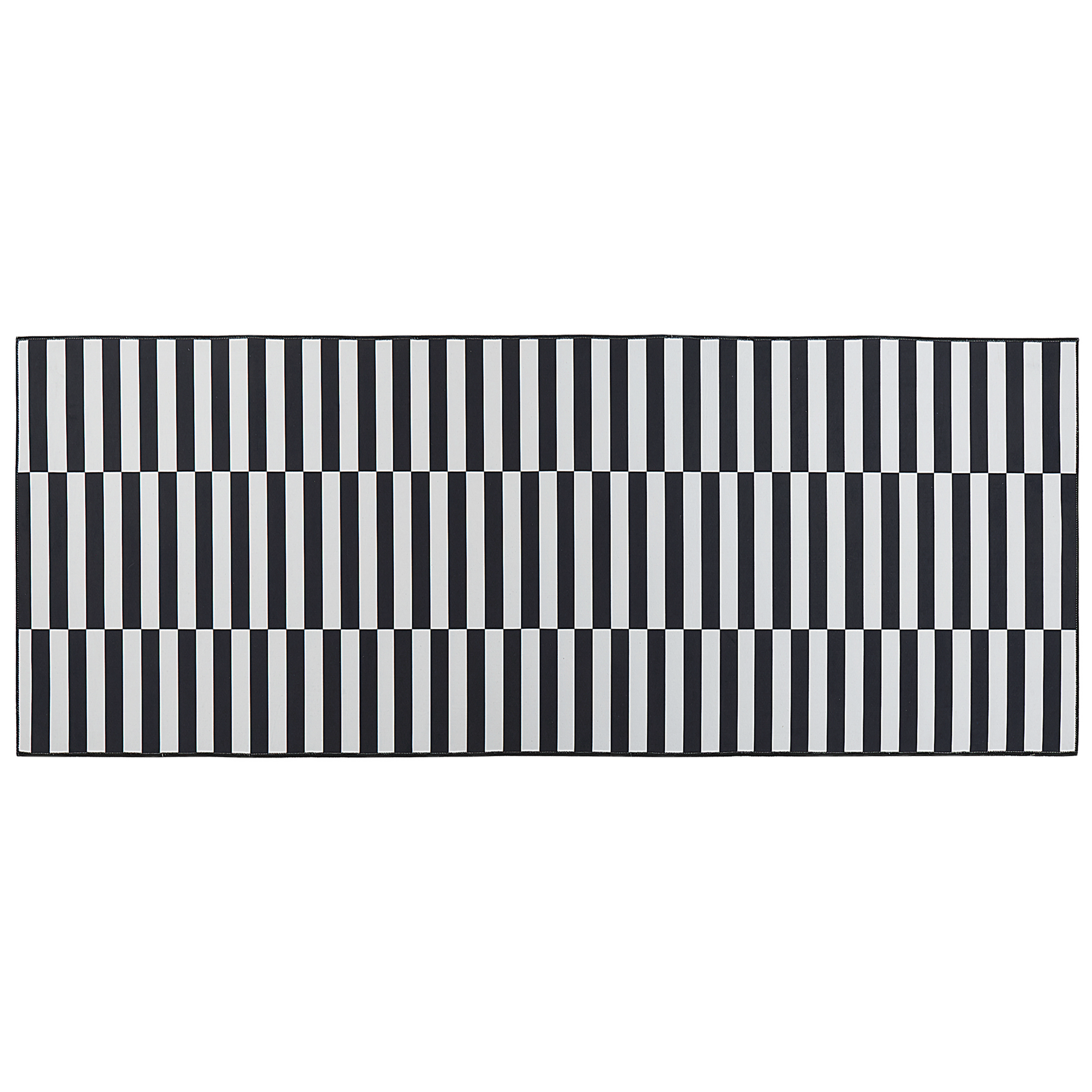 Vloerkleed polyester zwart/wit 80 x 200 cm PACODE