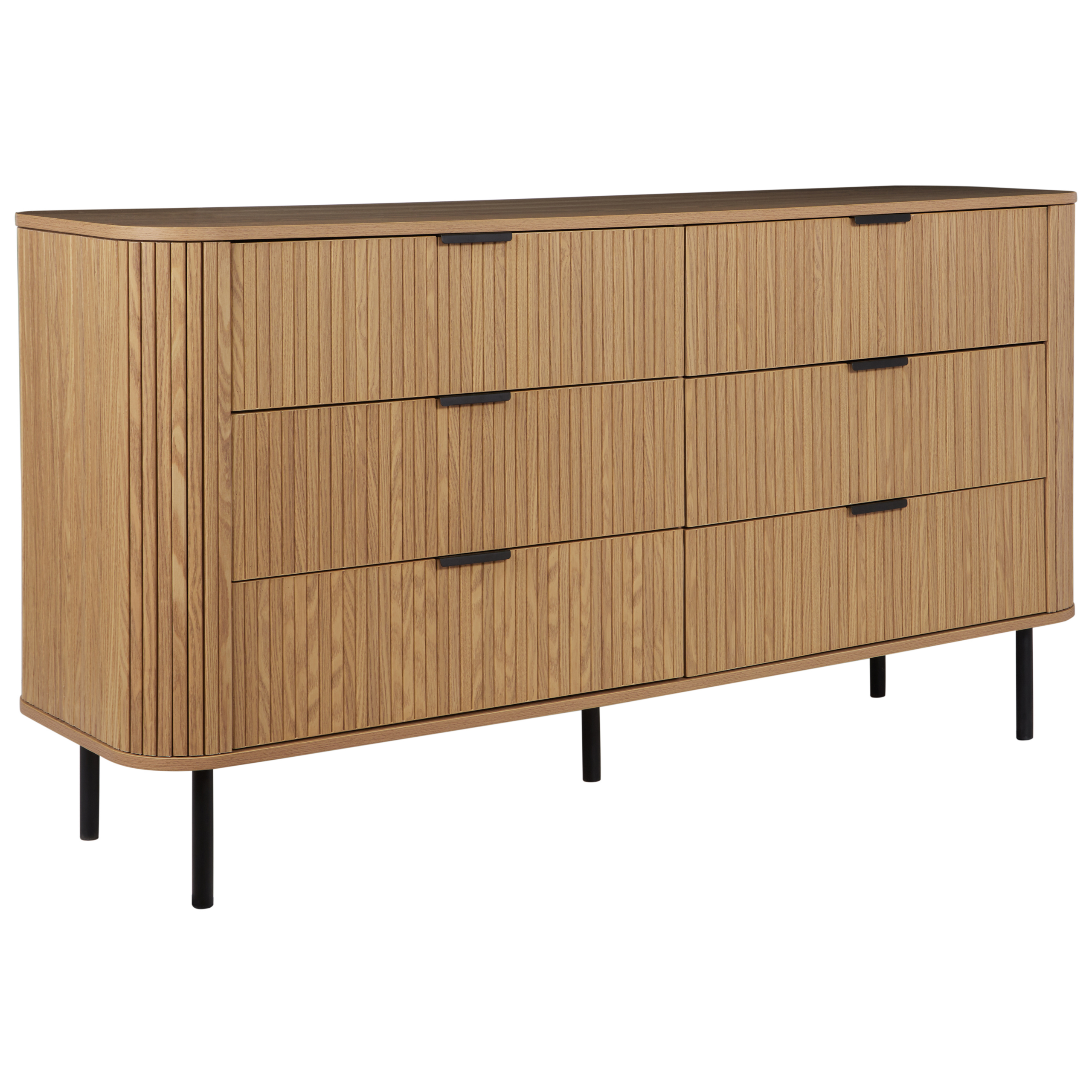 Dressoir lichthout/zwart BRADLEY