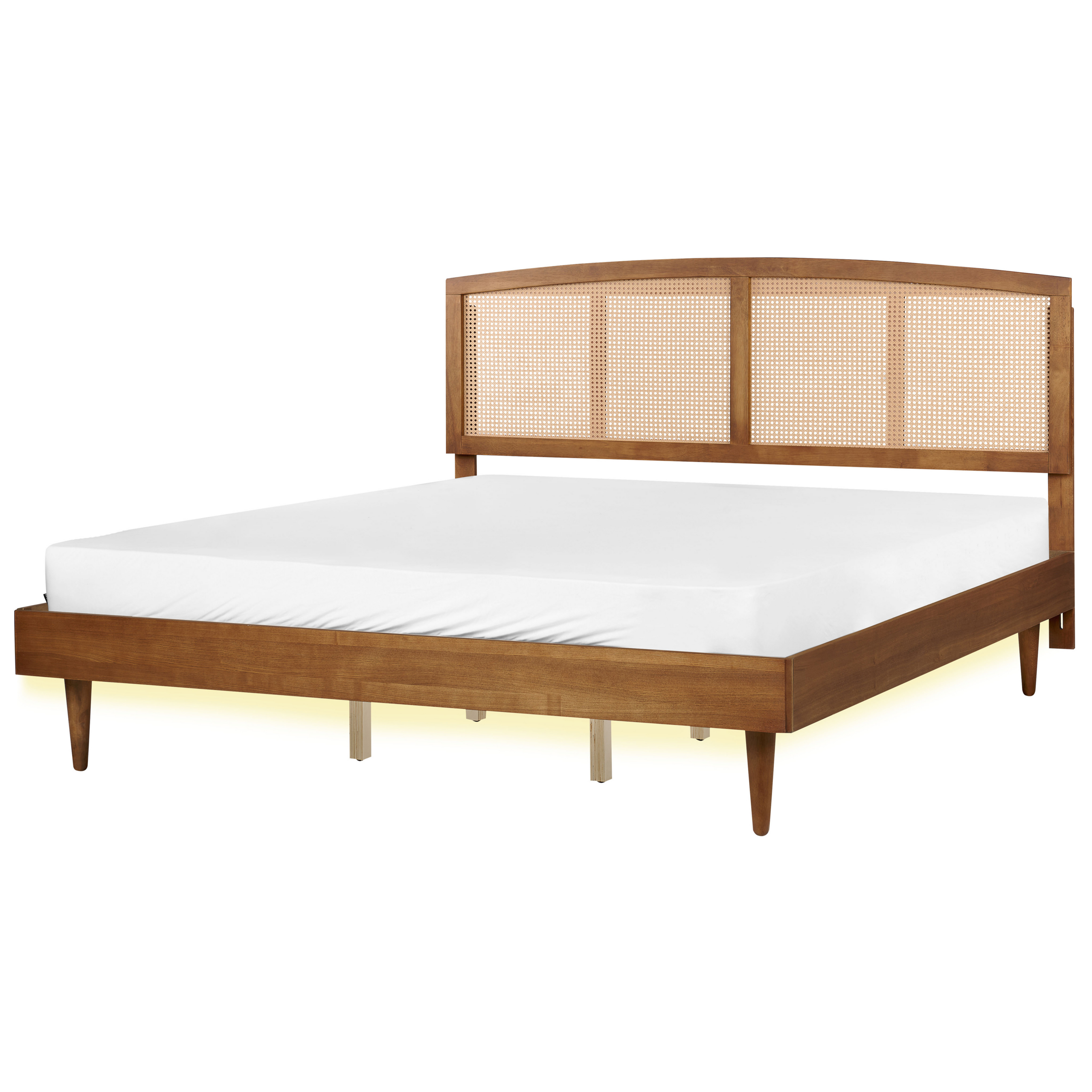 Bed met LED hout lichtbruin 180 x 200 cm VARZY
