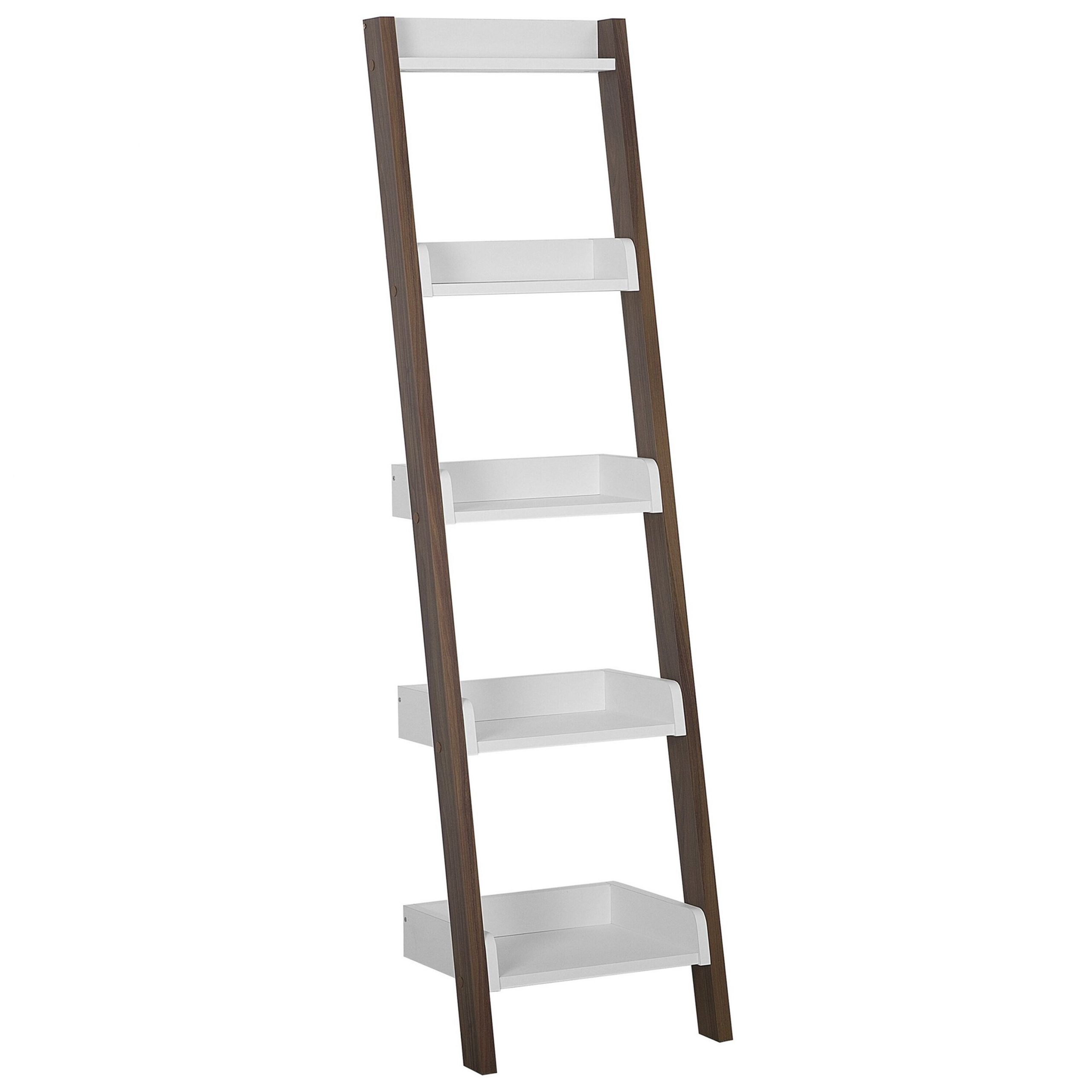 Boekenkast met 4 planken Donkere houtkleur/Wit MOBILE DUO