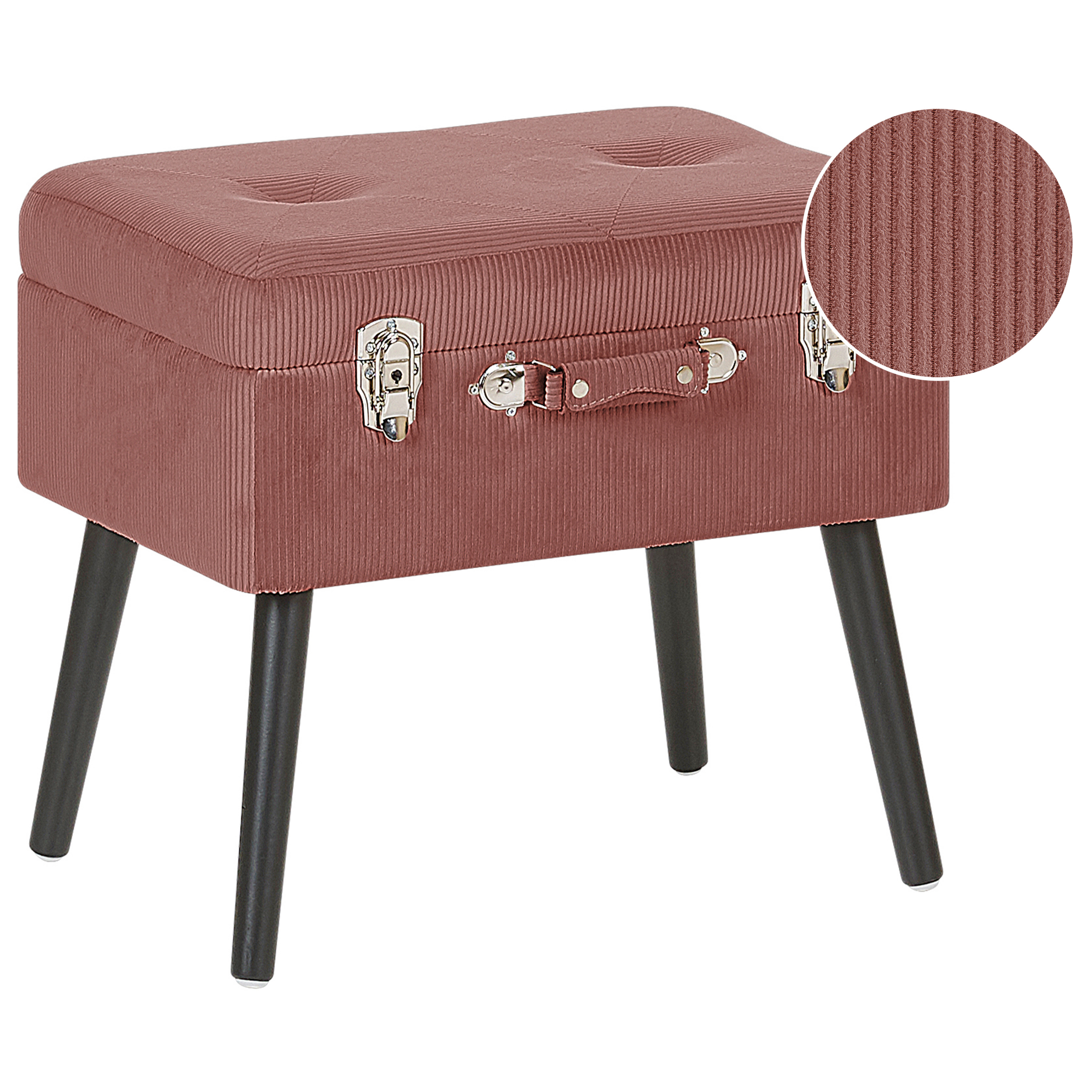 Hocker corduroy roze MALLARD