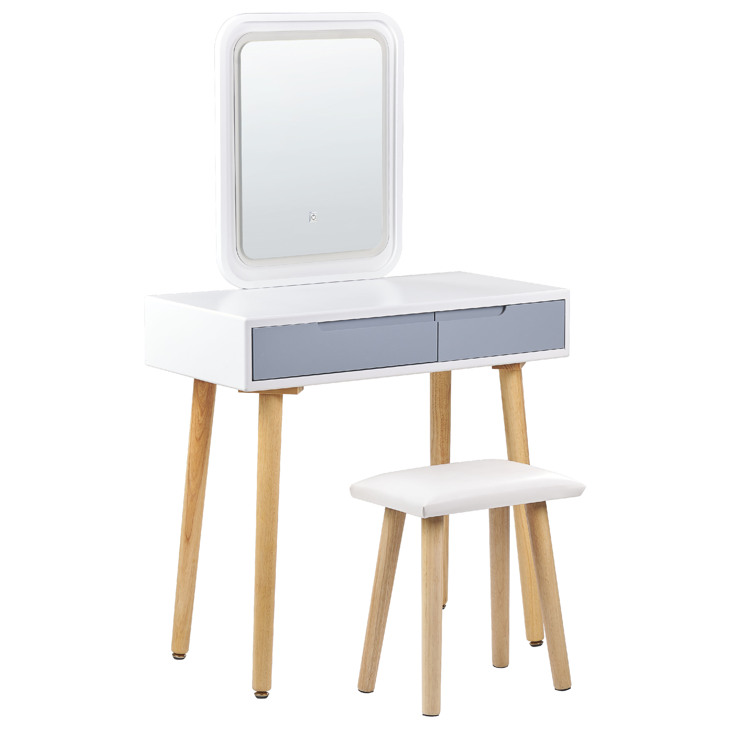 Kaptafel wit/grijs DIEPPE