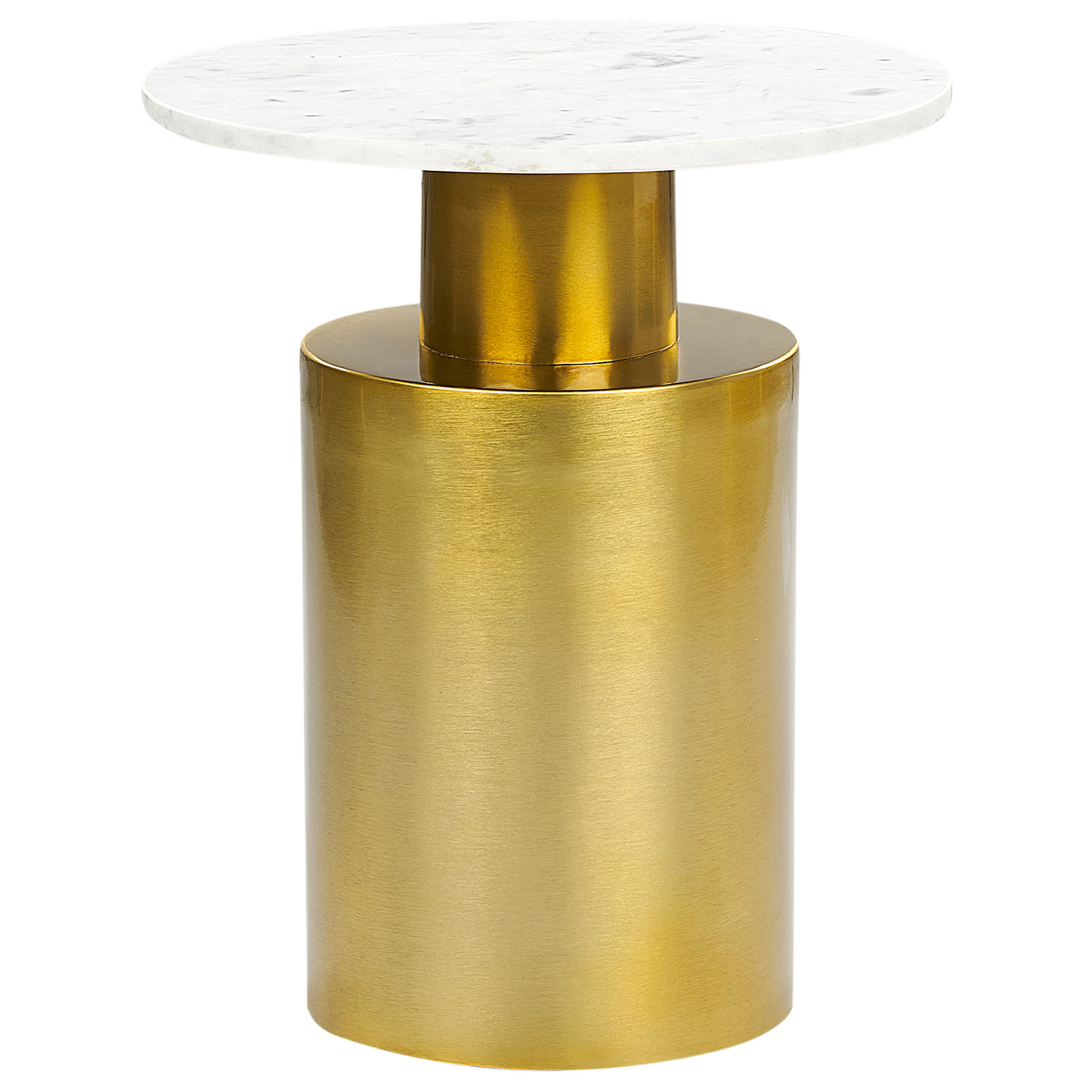 Bijzettafel goud/wit ARIAGA