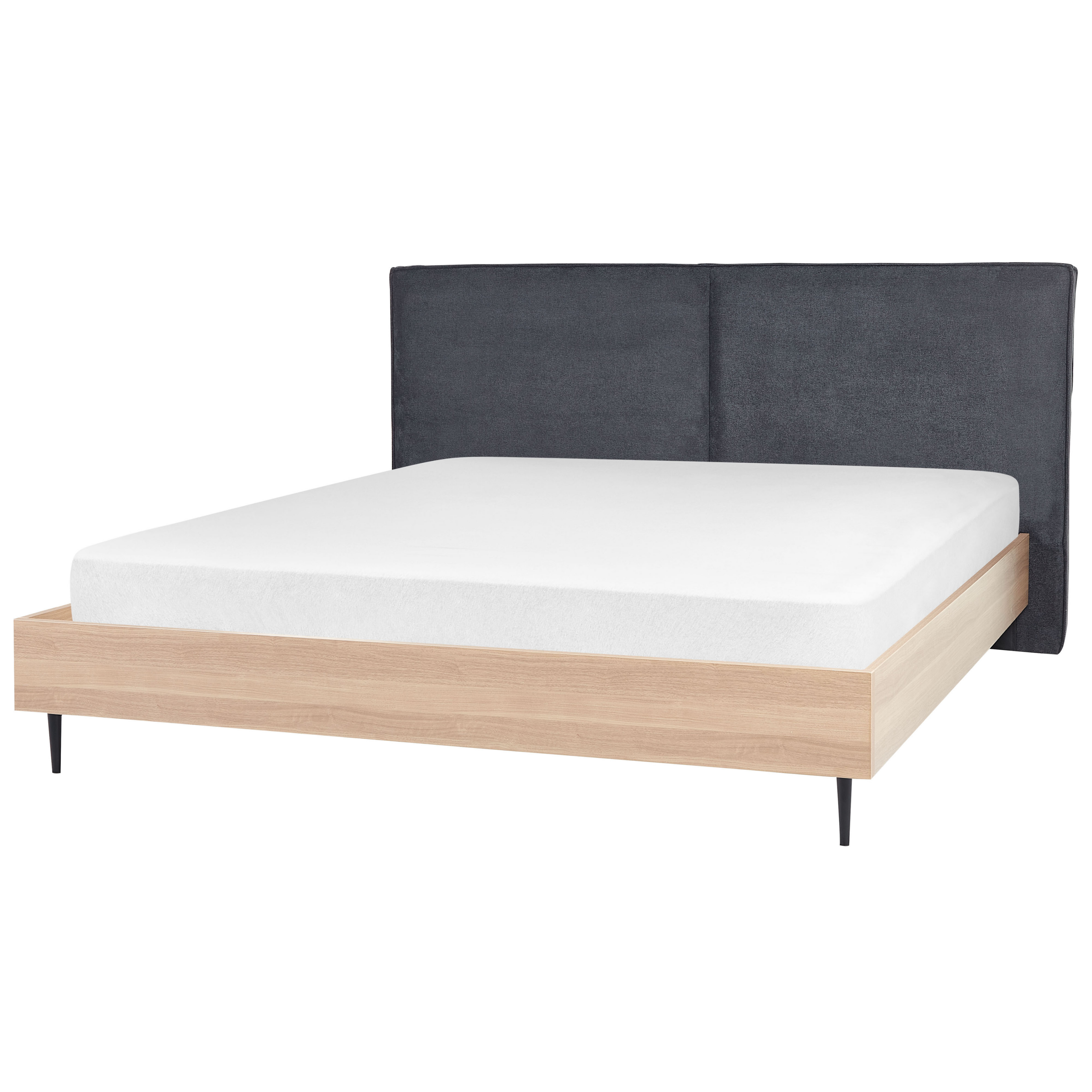 Bed stof donkergrijs 180 x 200 cm IZERNORE