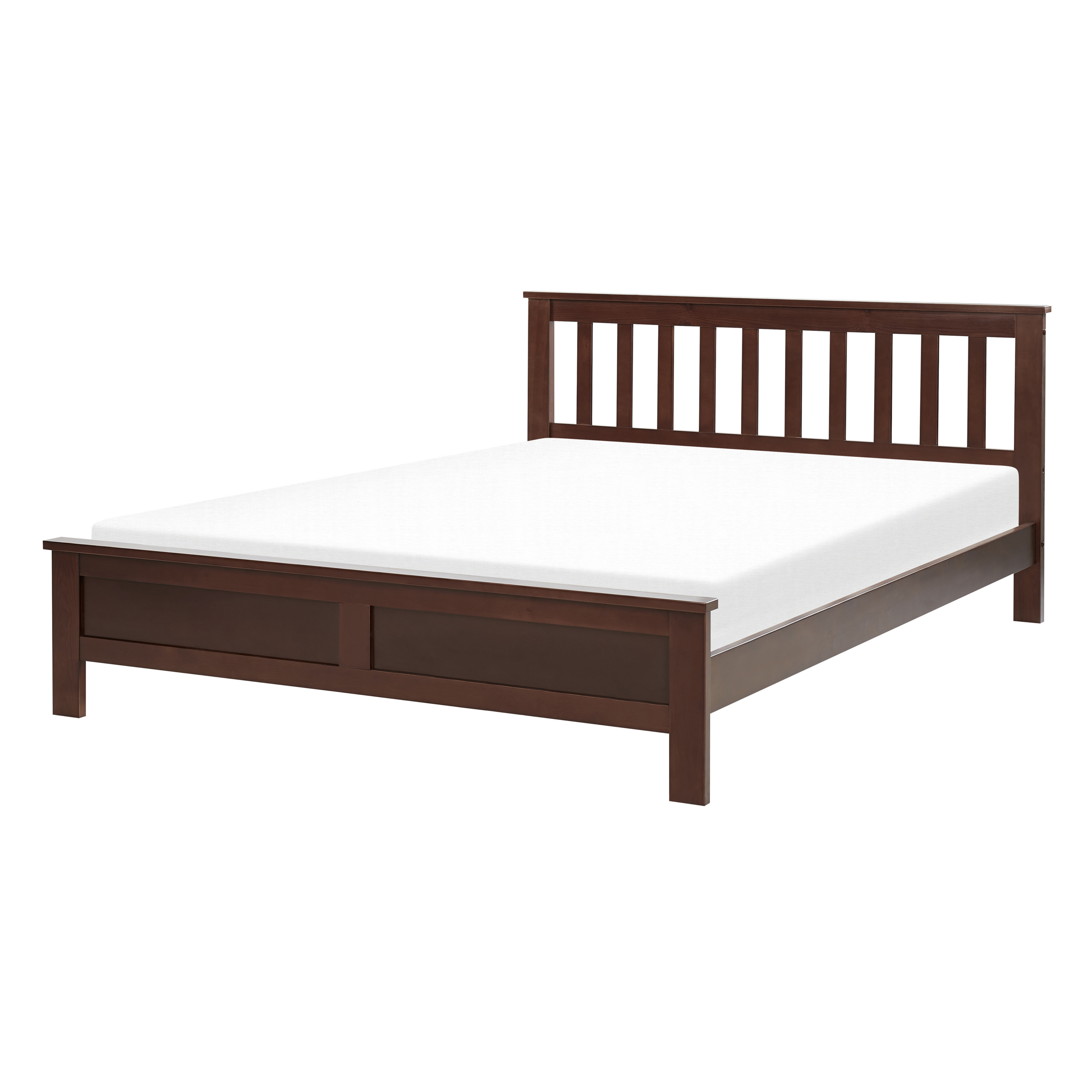 Bed hout donkerbruin 140 x 200 cm MAYENNE