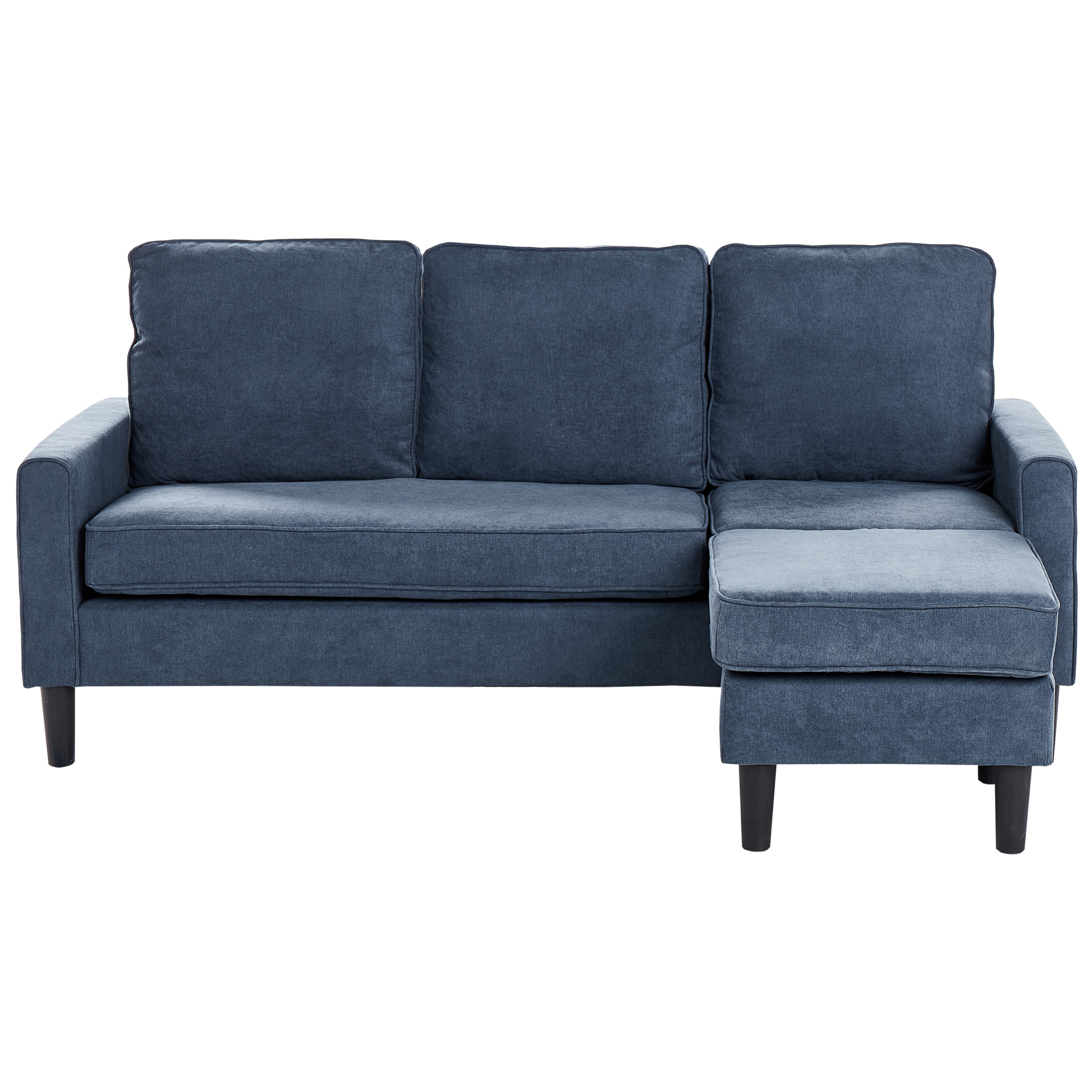 Driezitsbank met ottomaan stof donkerblauw AVESTA