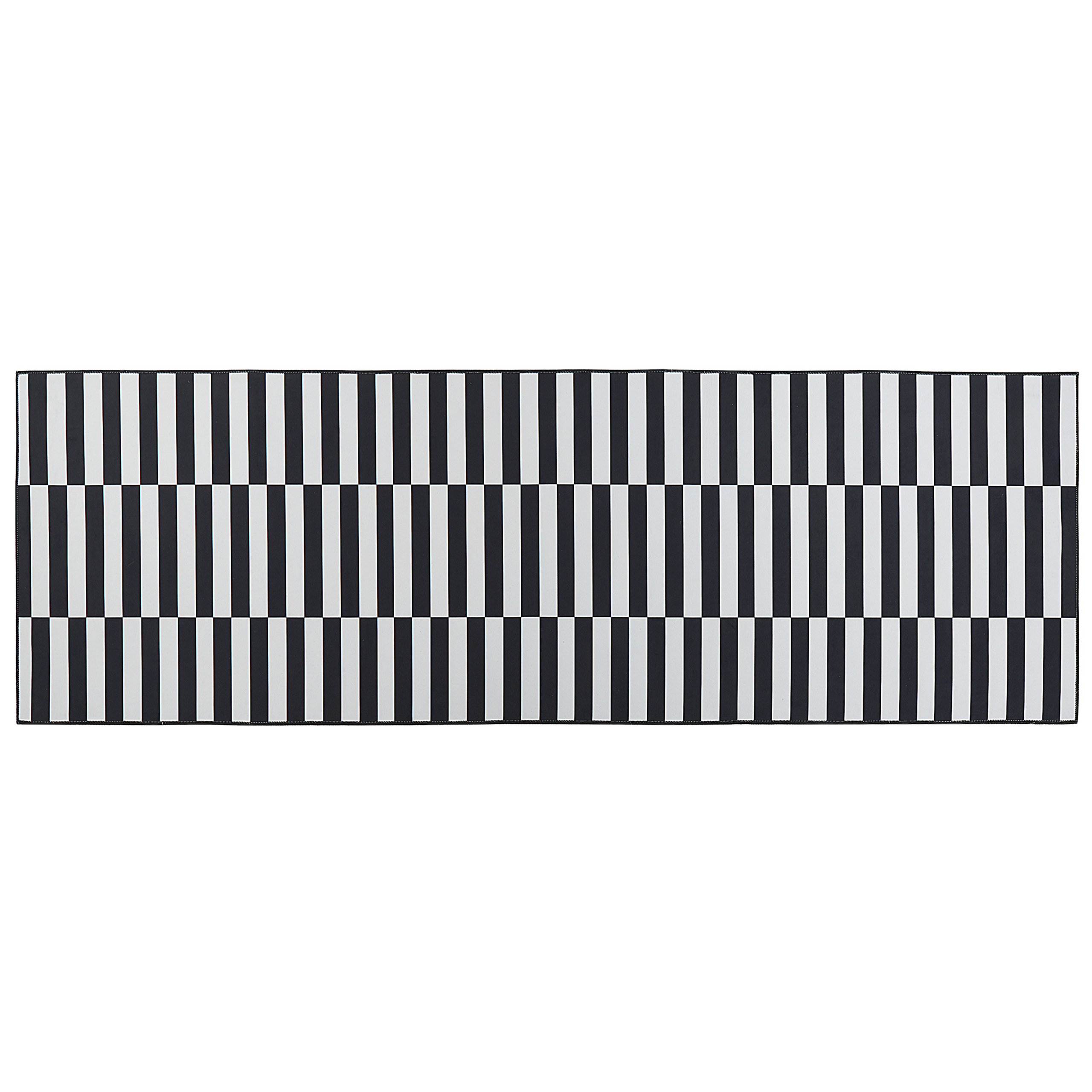 Vloerkleed polyester zwart/wit 80 x 240 cm PACODE