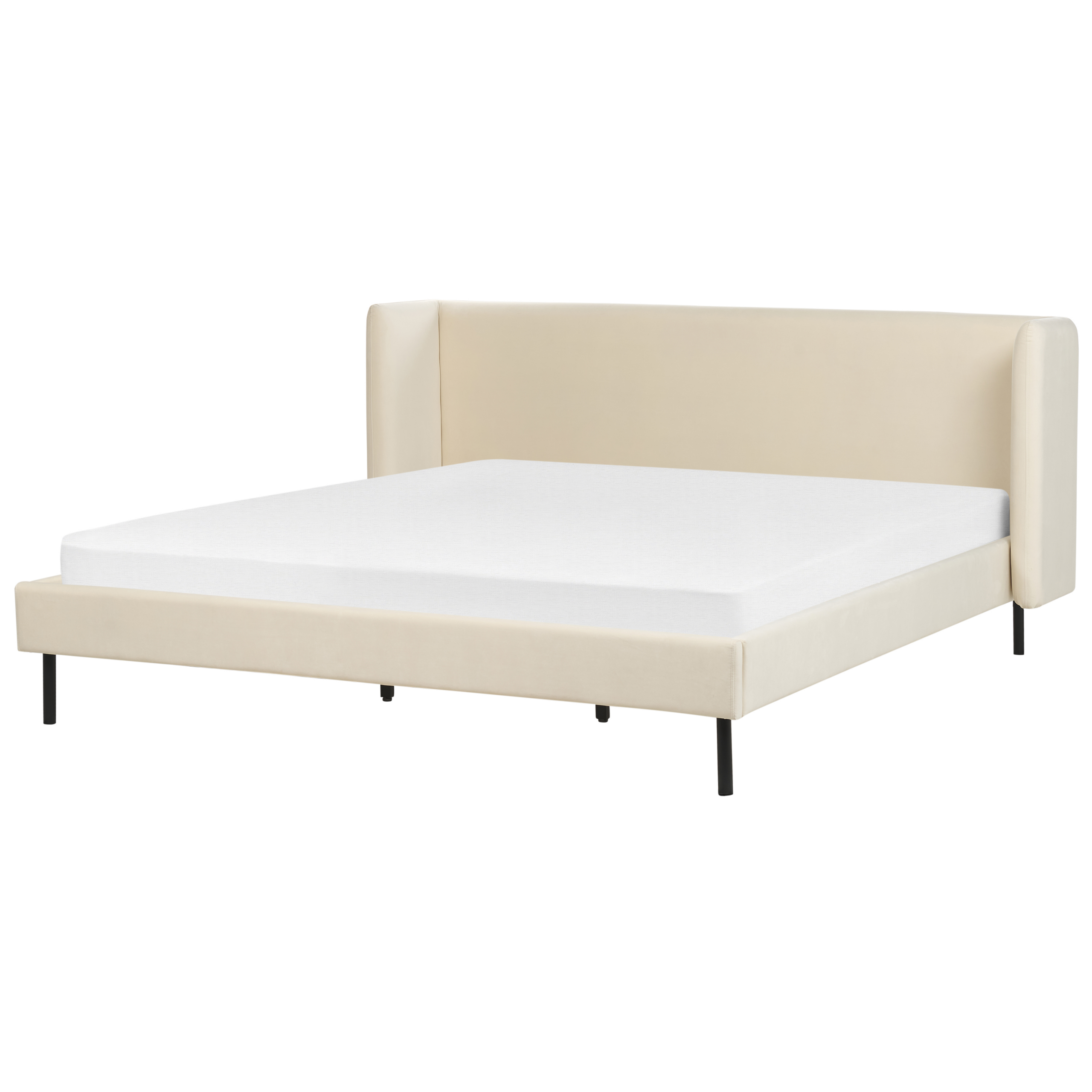 Bed fluweel beige 180 x 200 cm ARETTE
