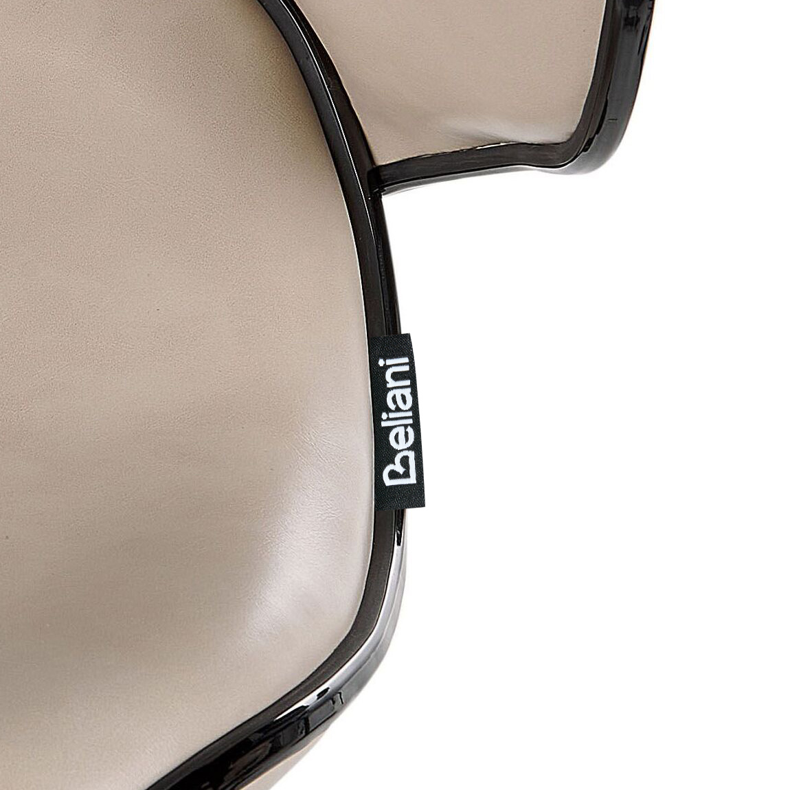 Set de 2 scaune de bar CONWAY Piele ecologică Pivotant Bej deschis [9]