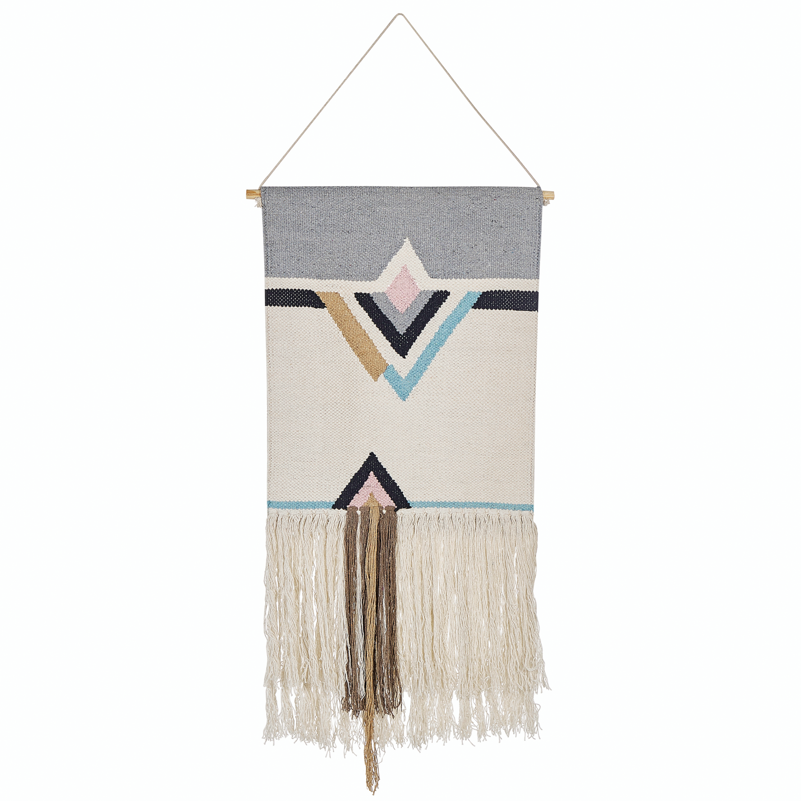 Wanddecoratie katoen beige KABIRWALA