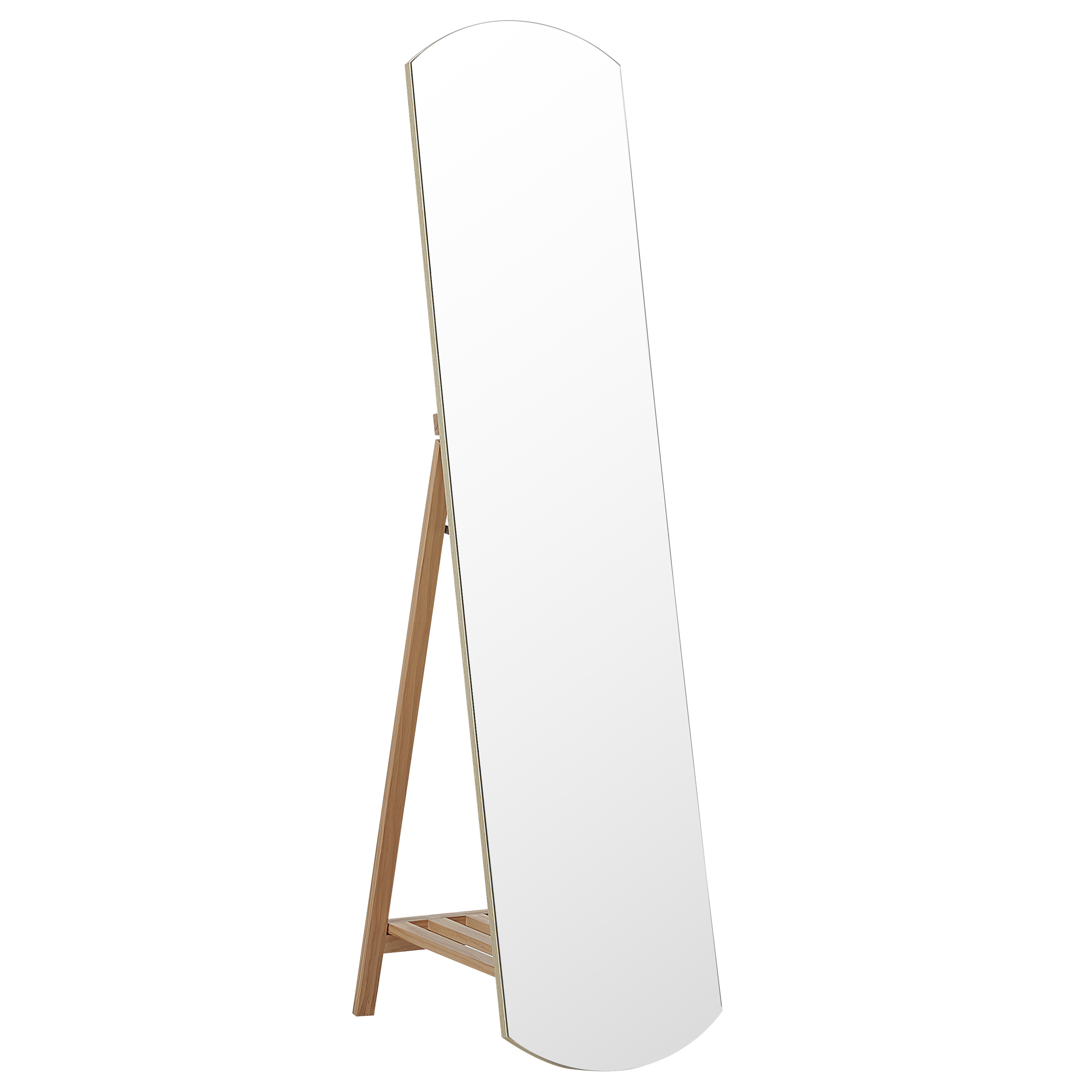 Staande spiegel lichthout 35 x 150 cm CHERBOURG