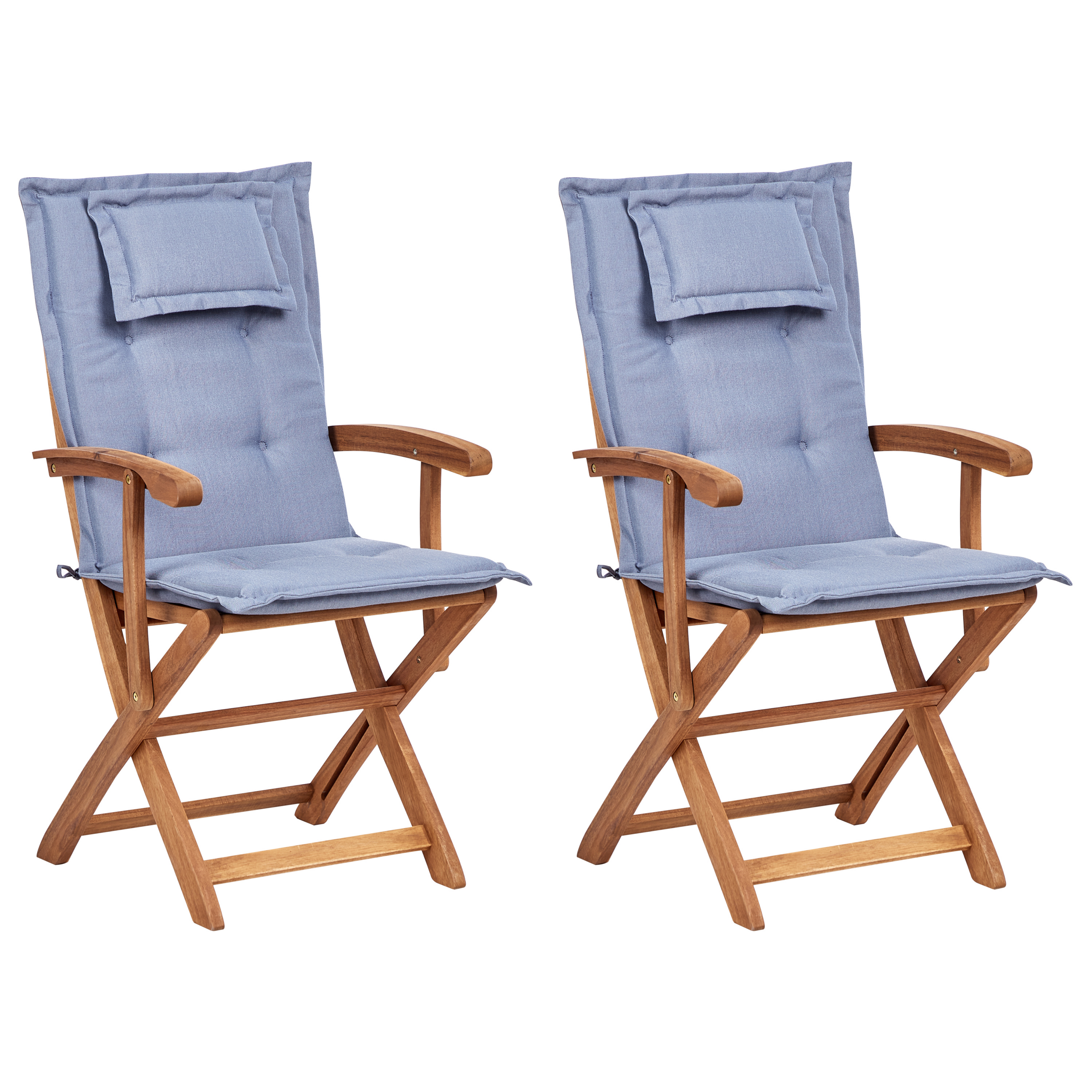 Set van 2 stoelen Hout Blauw MAUI II