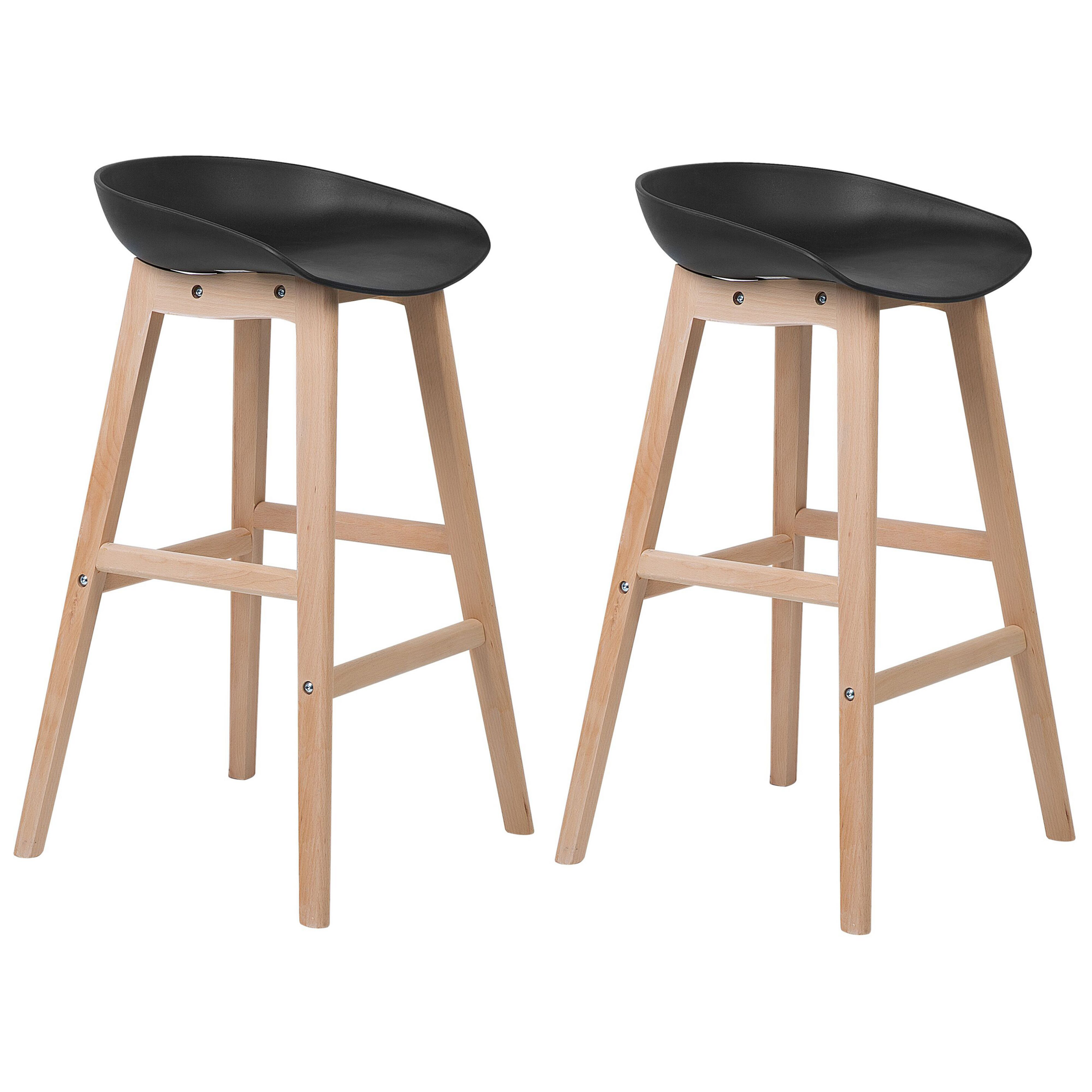 Barkruk Set van 2 Zwart MICCO