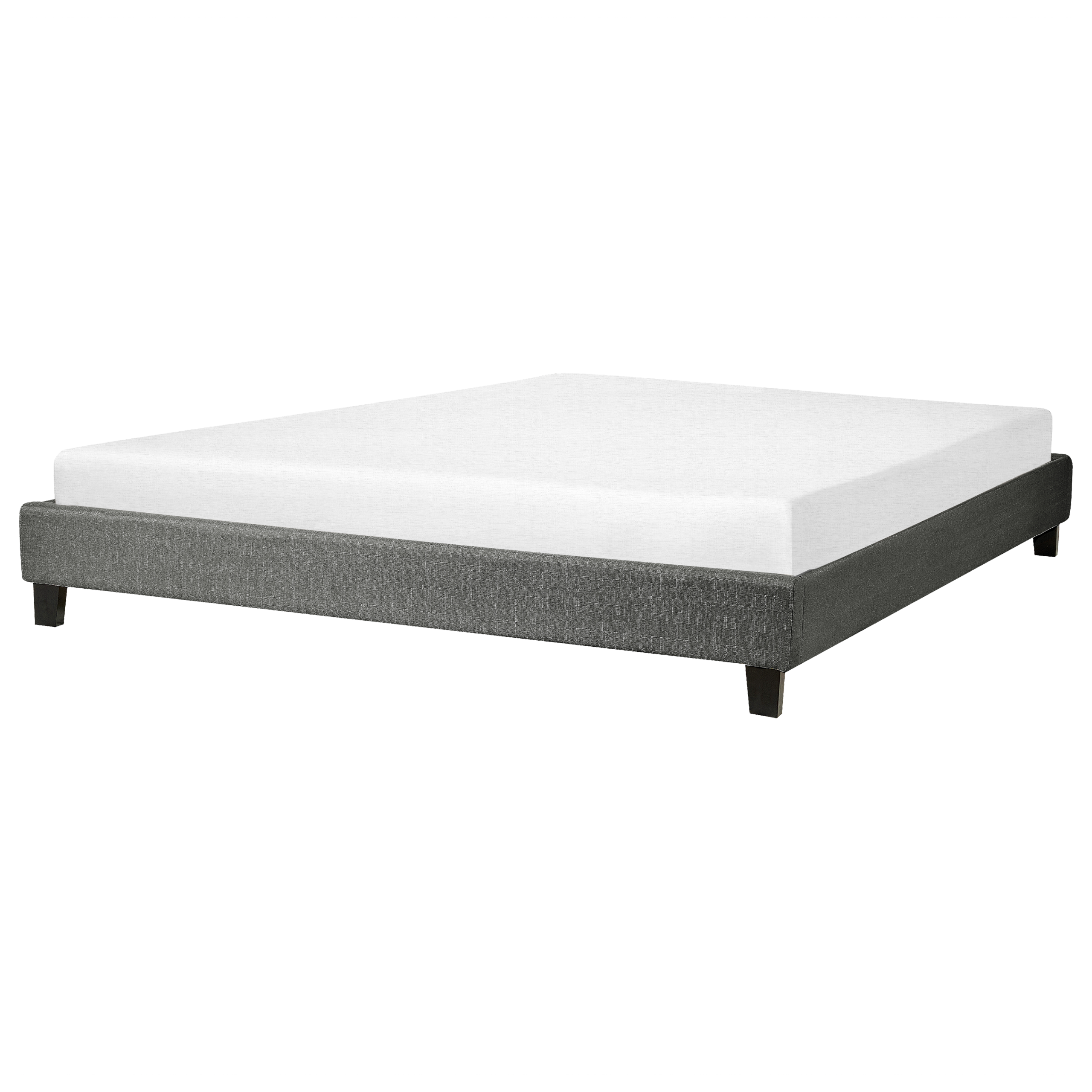 Bed stof grijs 180 x 200 cm ROANNE