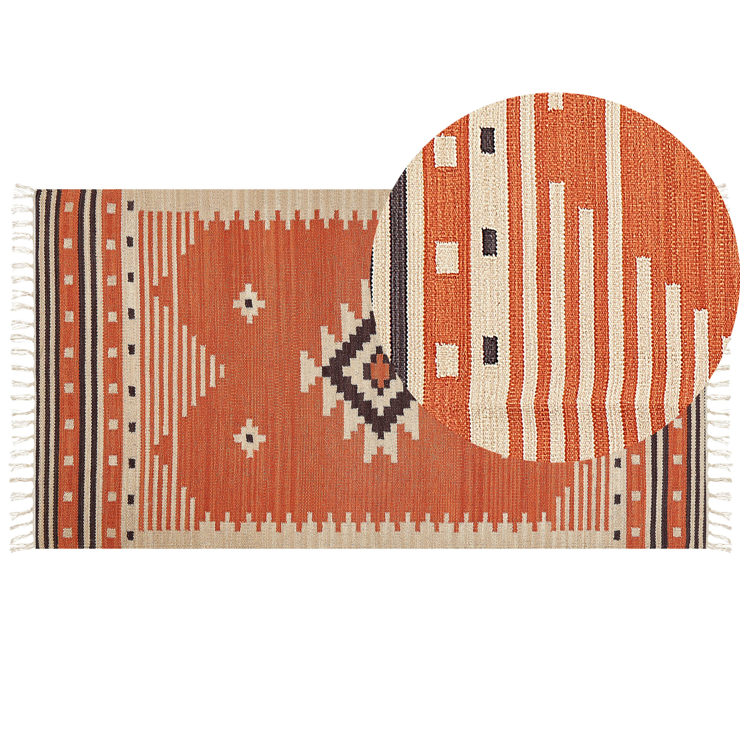 Vloerkleed kelim oranje 80 x 150 cm GAVAR