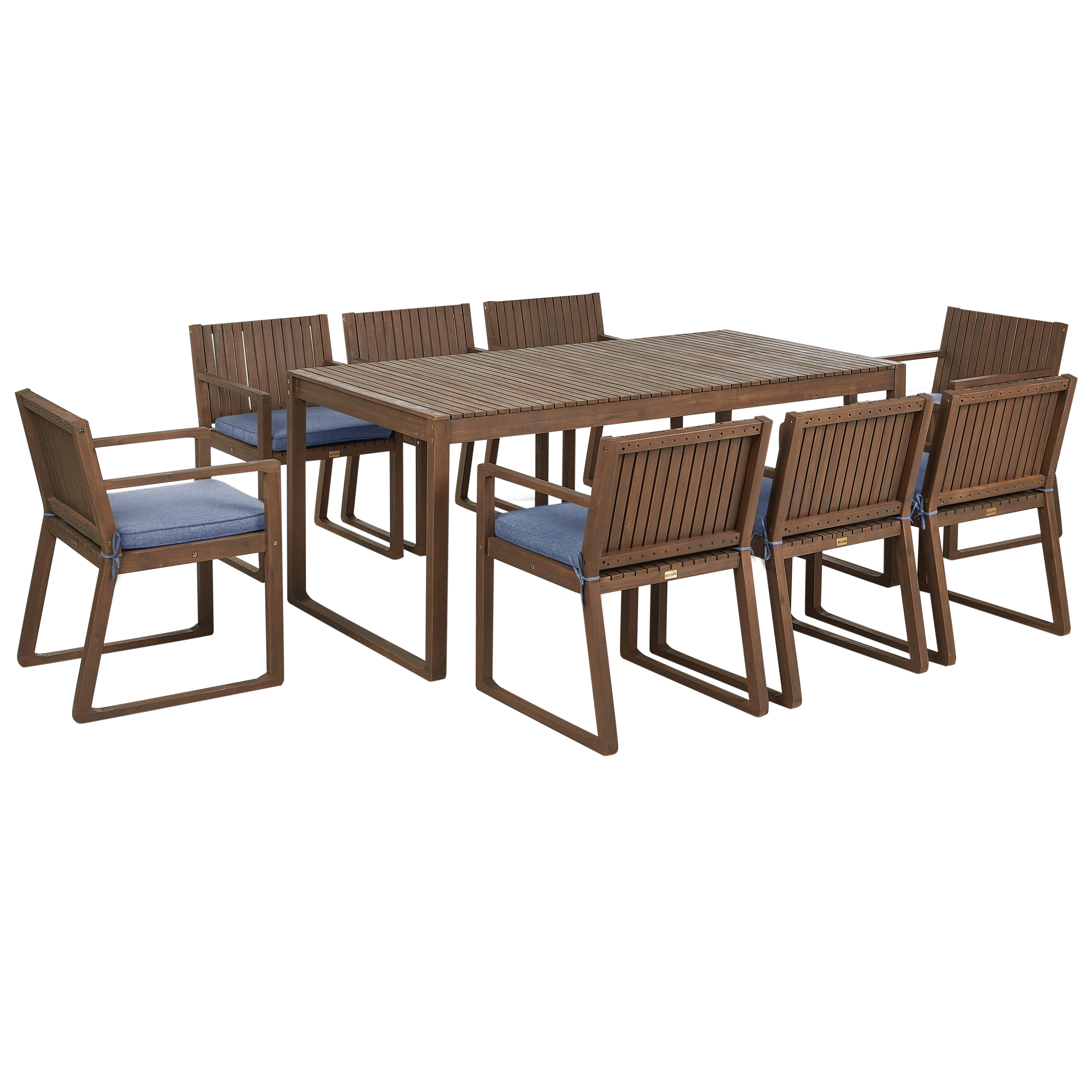 Tuintafelset Massief hout Blauw SASSARI