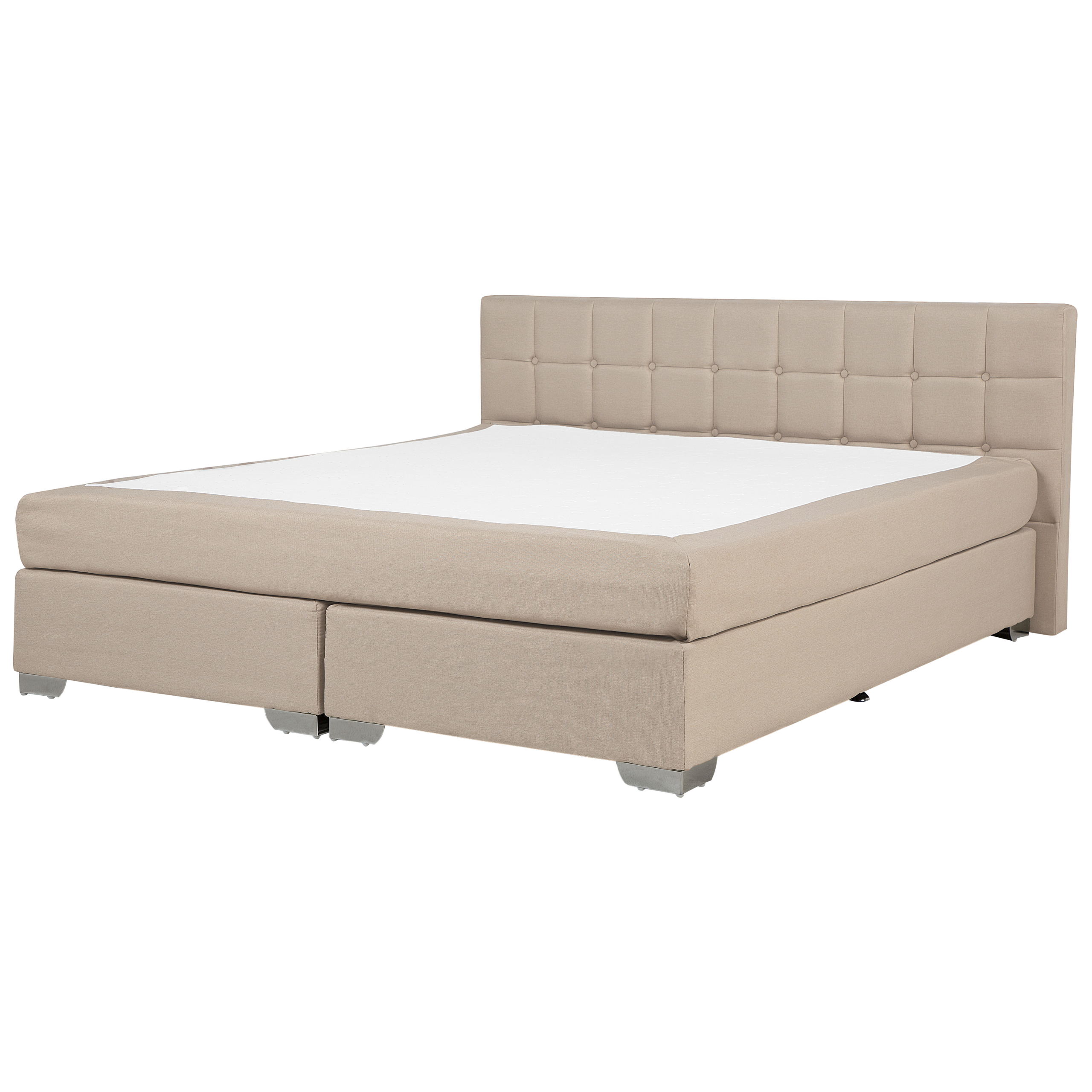 Boxspring stof beige 180 x 200 cm ADMIRAL