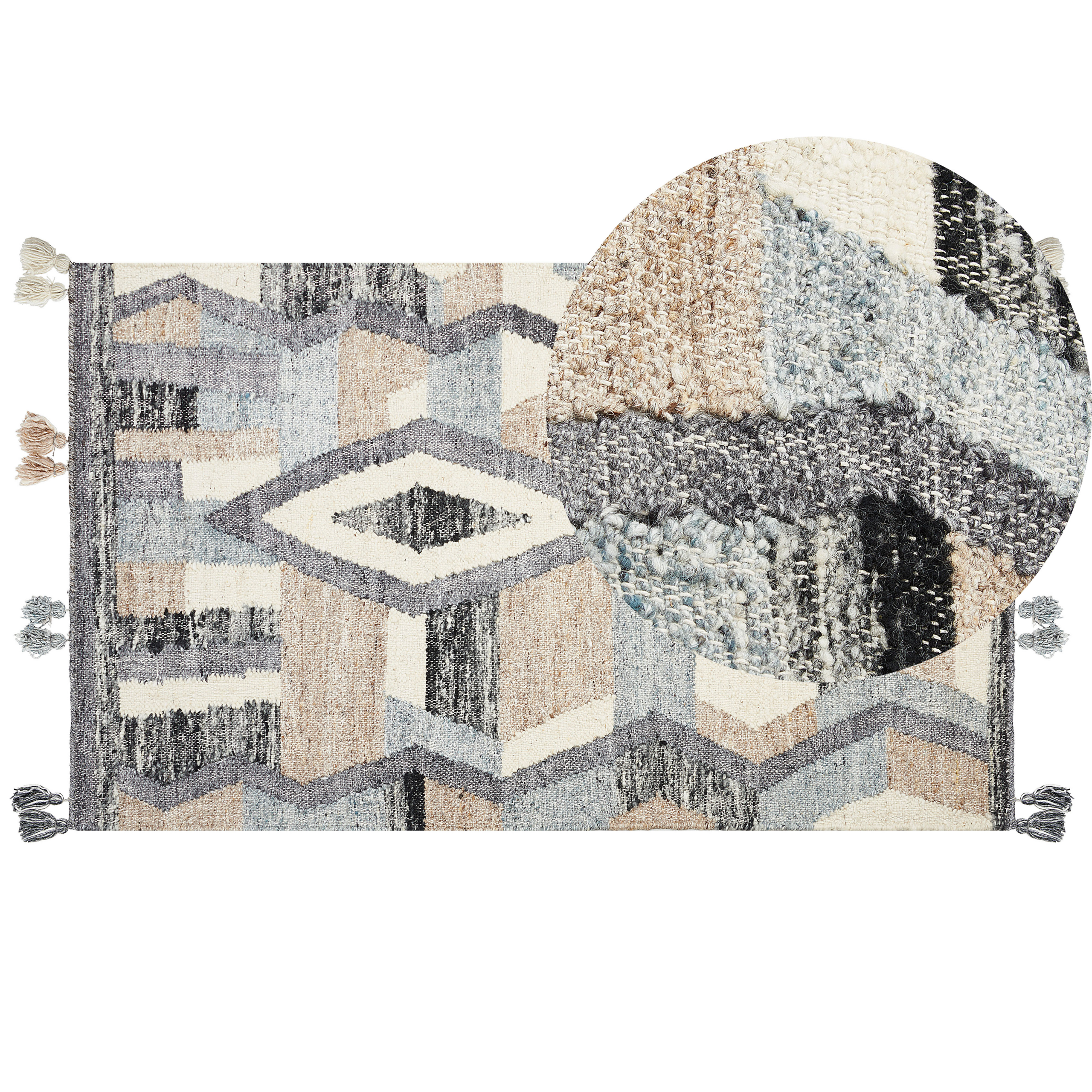 Vloerkleed kelim meerkleurig 80 x 150 cm AYGEZARD