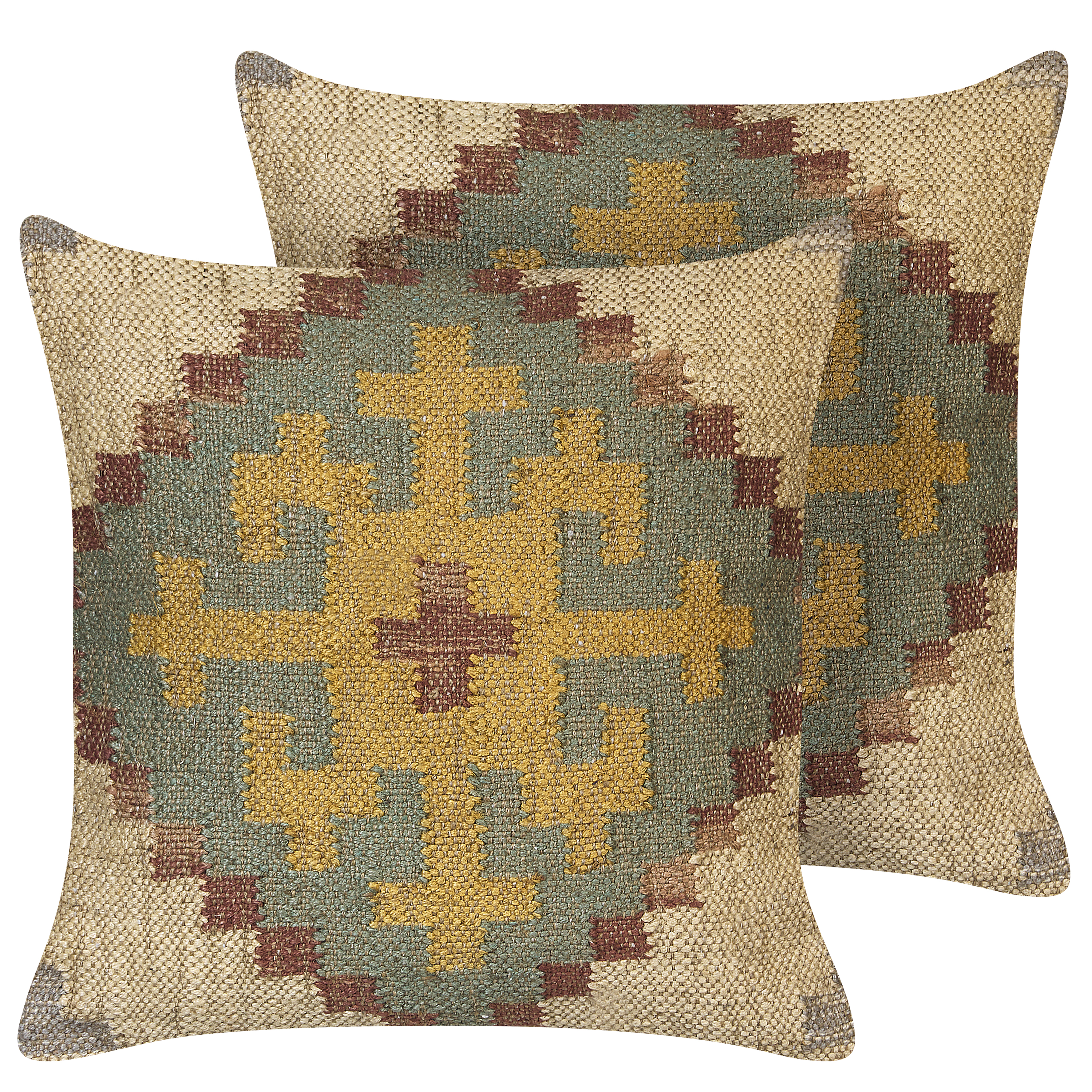 Set van 2 kussens Groen SARON 45 x 45 cm