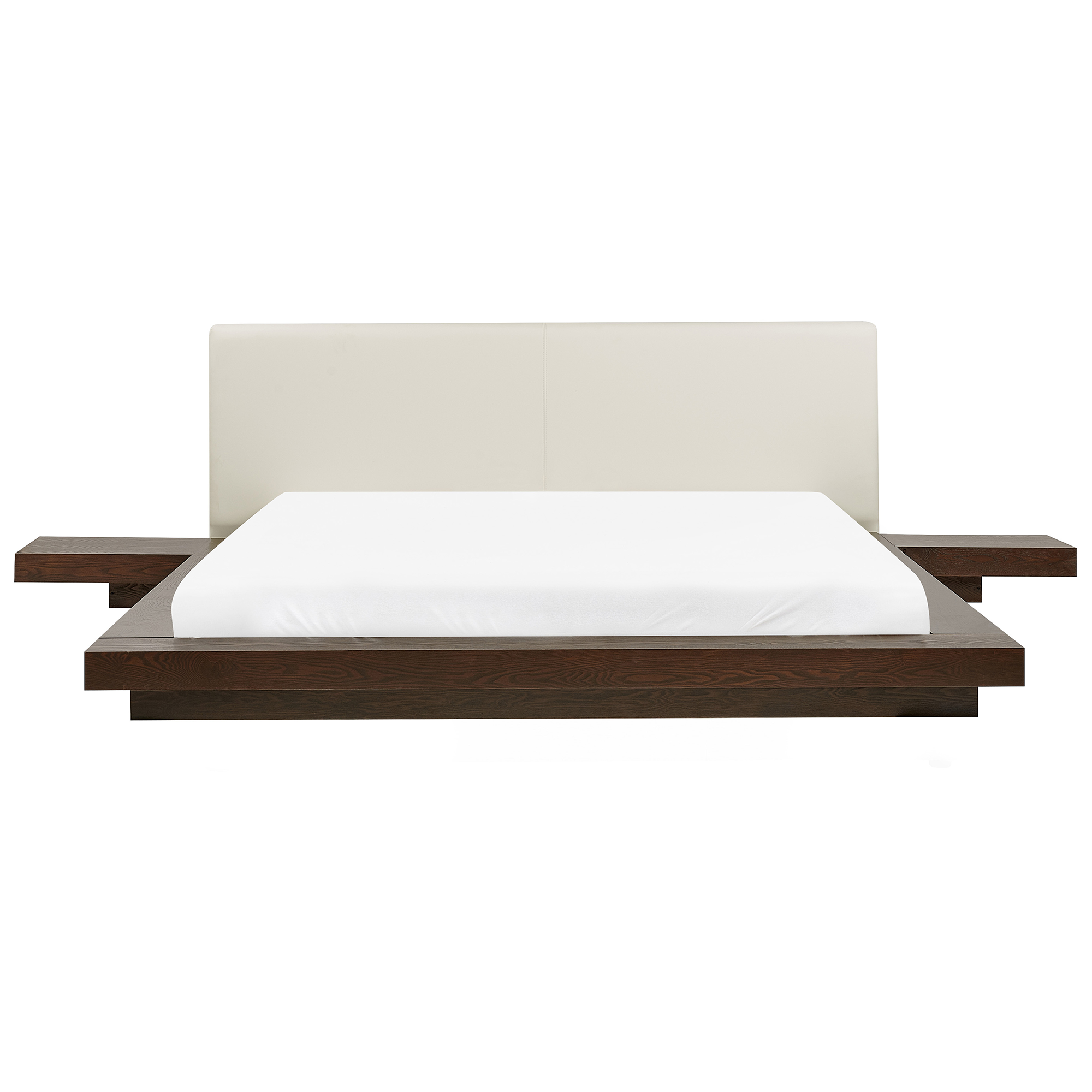 Waterbed met kunstleren hoofdbord hout donkerbruin 180 x 200 cm ZEN