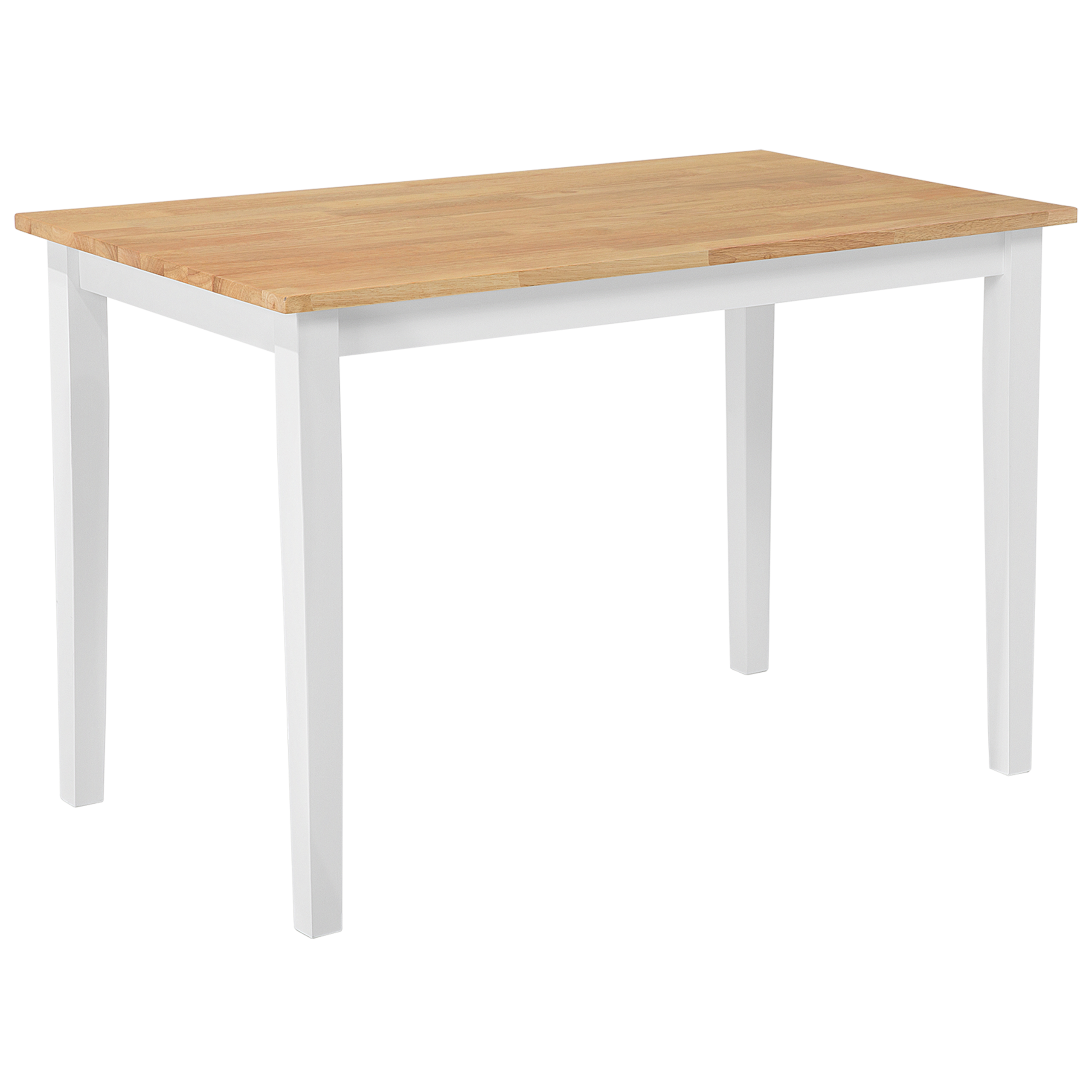 Eettafel rubberhout wit/bruin 120 x 75 cm HOUSTON