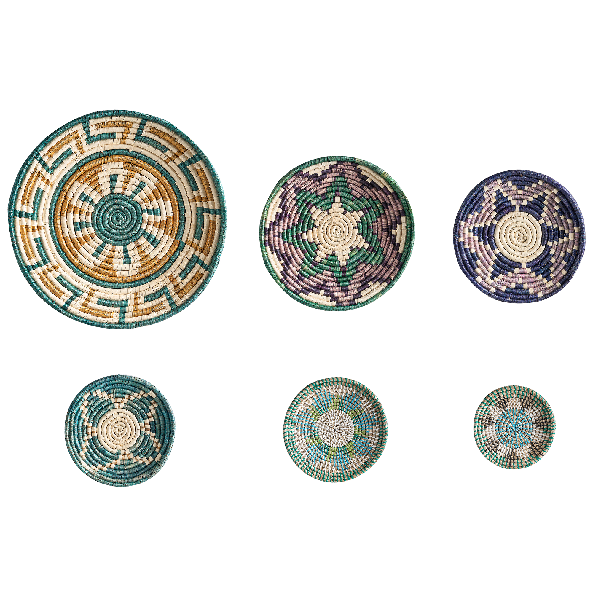 Wanddecoratie set van 6 meerkleurig NAMDINH
