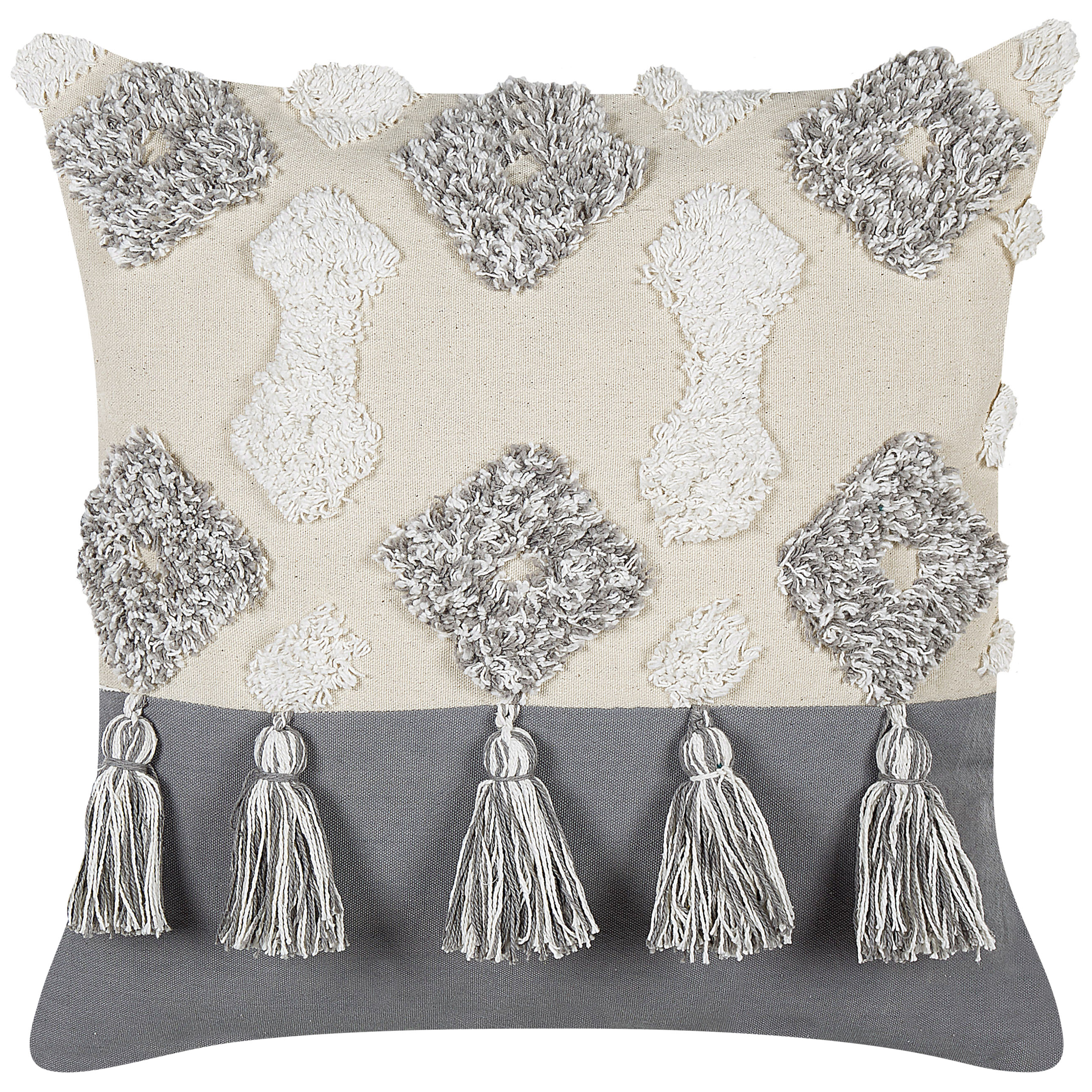 Sierkussen Getuft Katoen Beige ALOCASIA 45 x 45 cm
