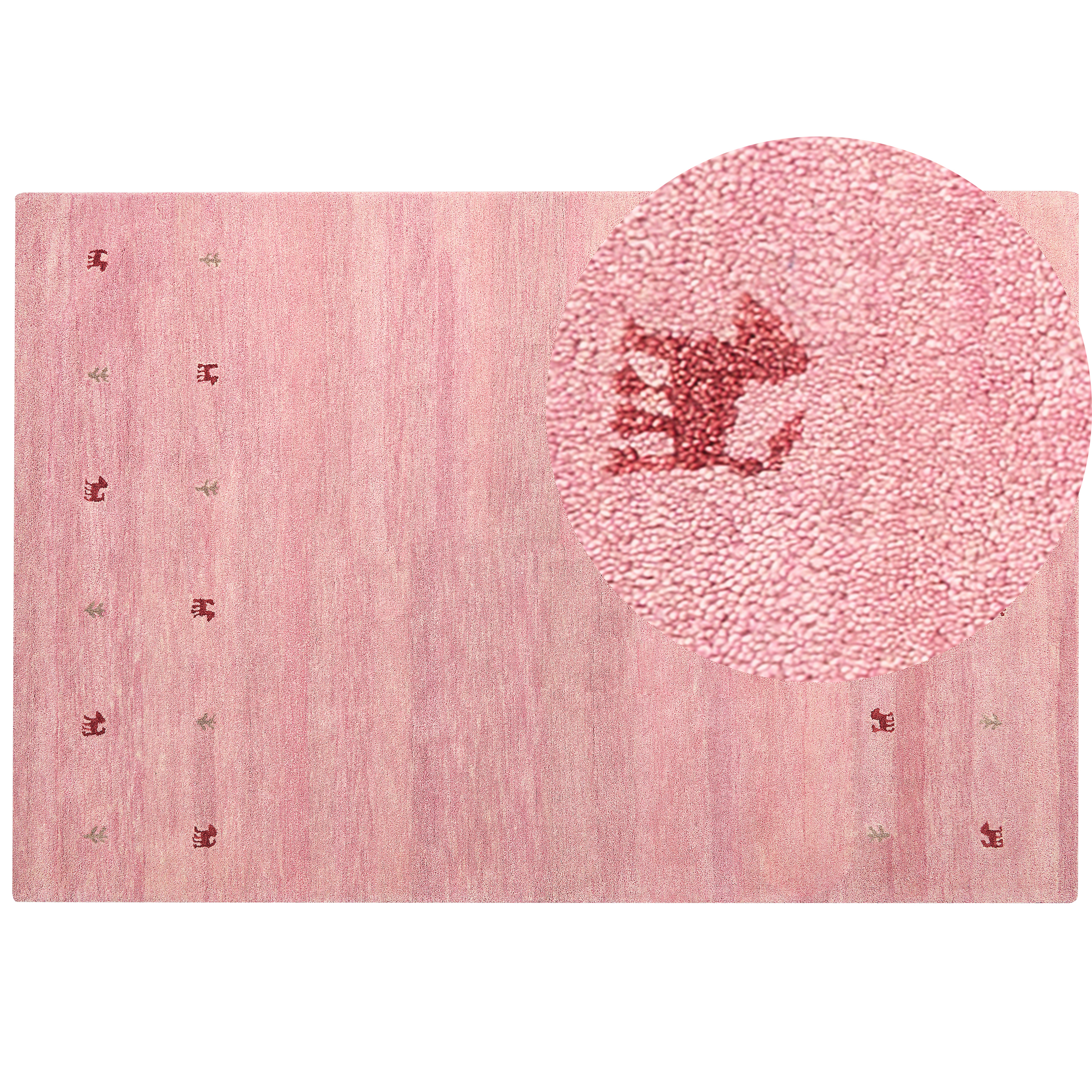 Vloerkleed gabbeh roze 200 x 300 cm YULAFI