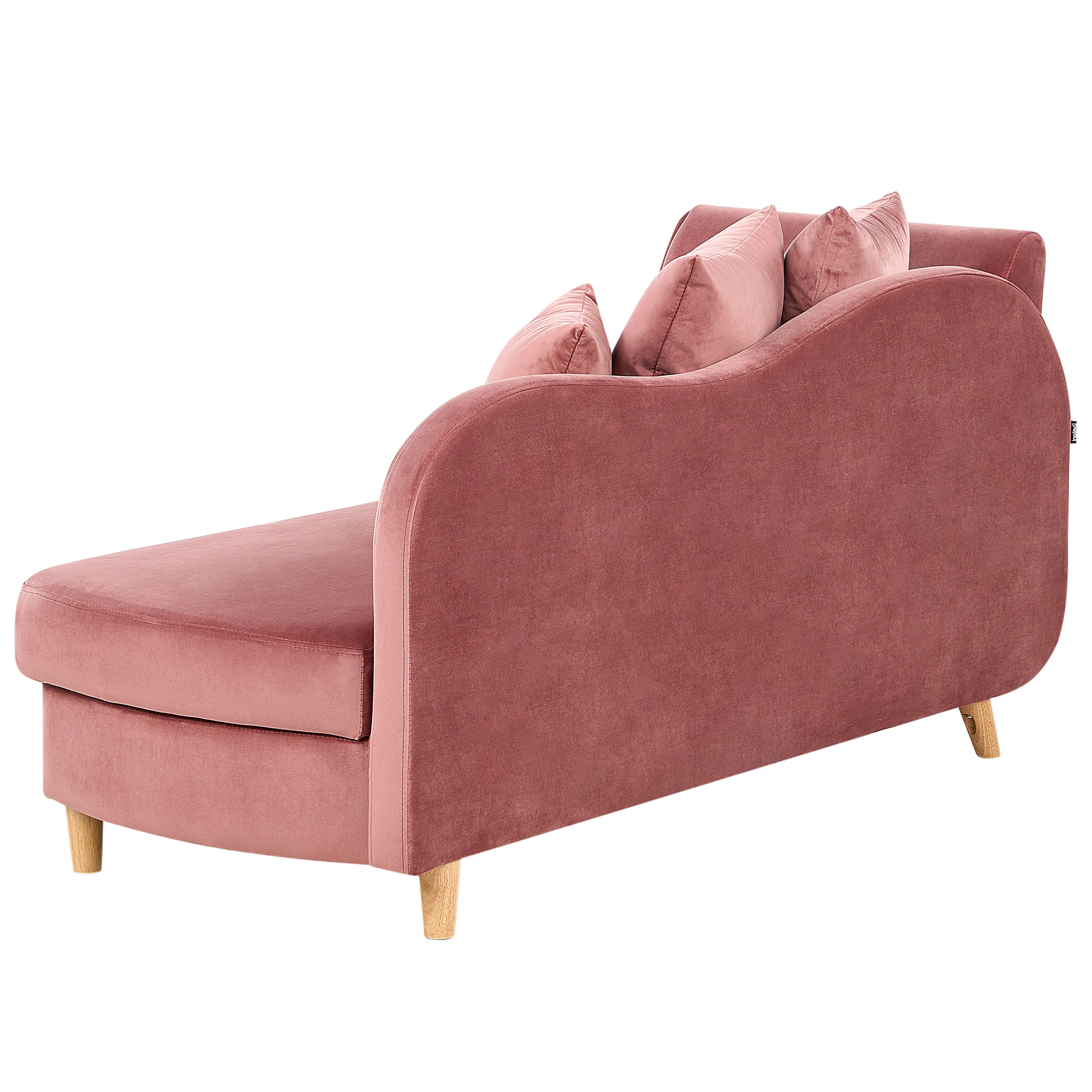 imagem de Chaise-longue à esquerda com arrumação em veludo rosa MERI II8