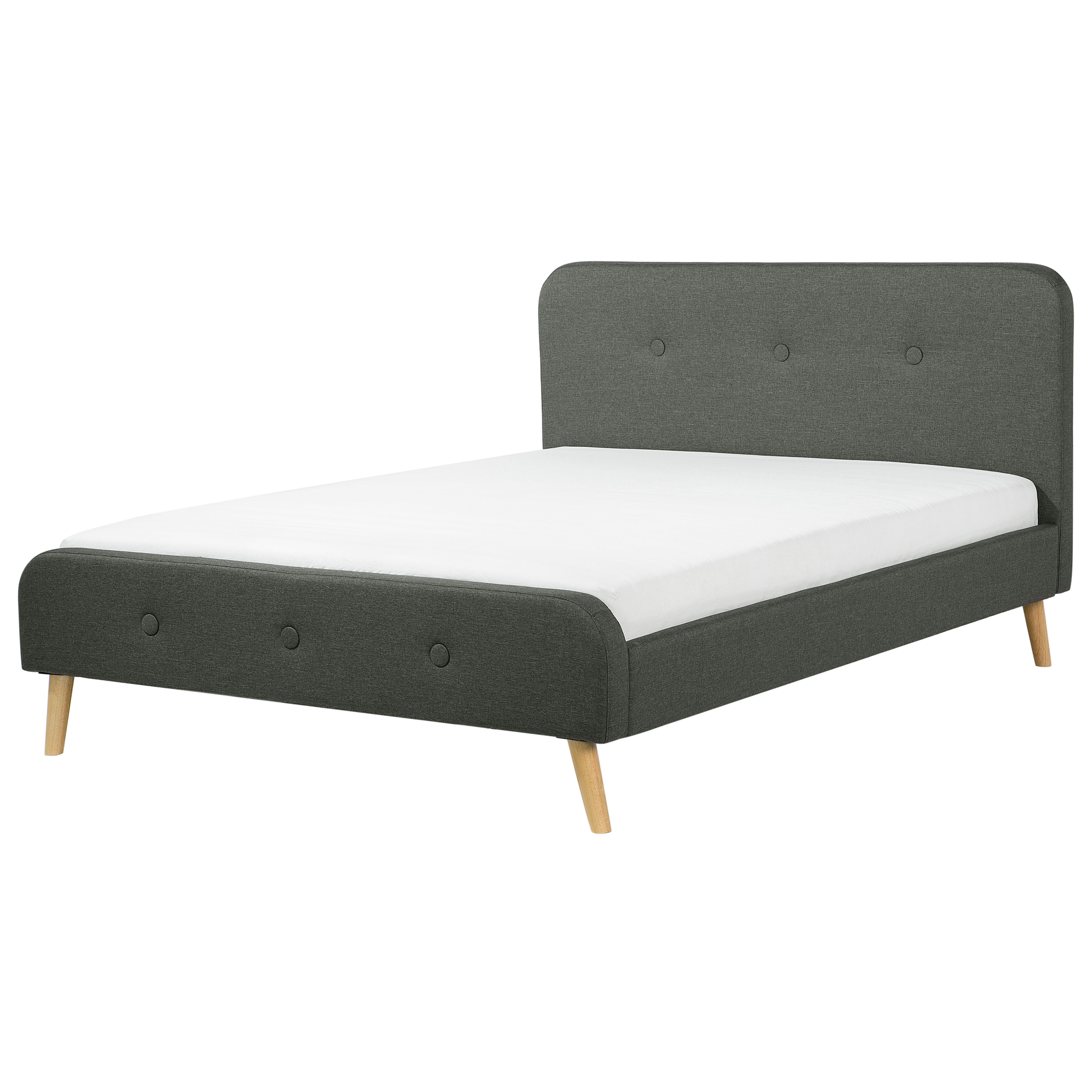 Bed stof grijs 180 x 200 cm RENNES
