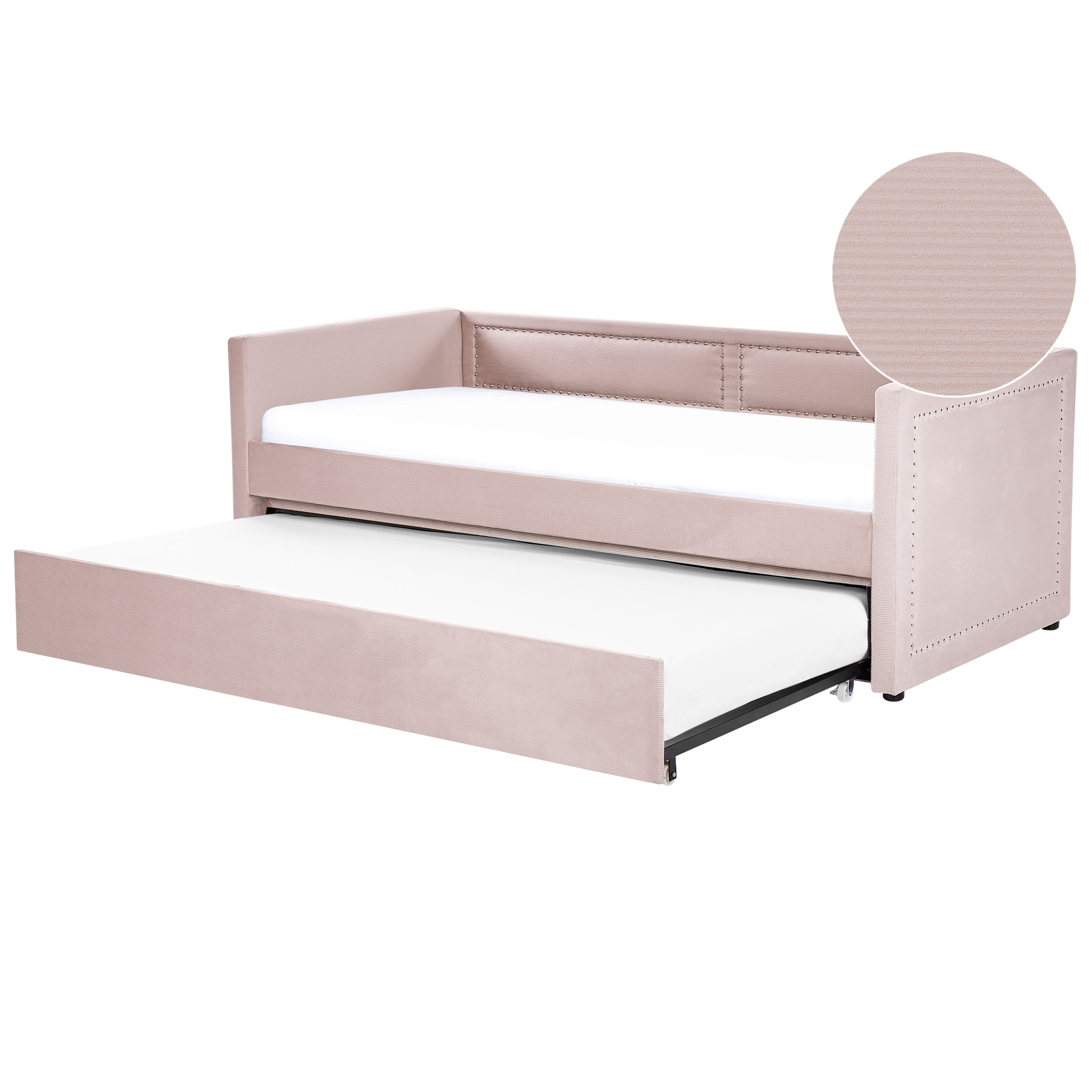 Bedbank corduroy roze 90 x 200 cm MIMIZAN