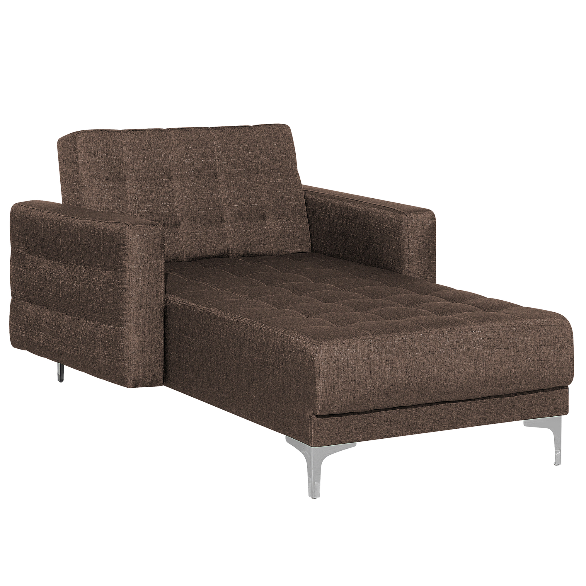 Chaise longue stof donkerbruin ABERDEEN