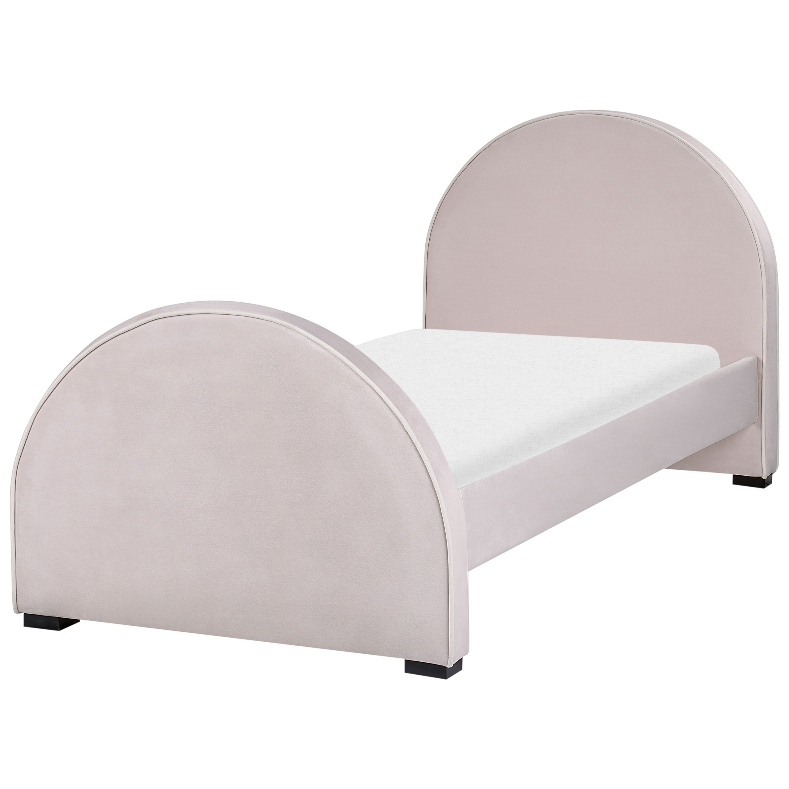 Bed fluweel roze 90 x 200 cm NOZAY
