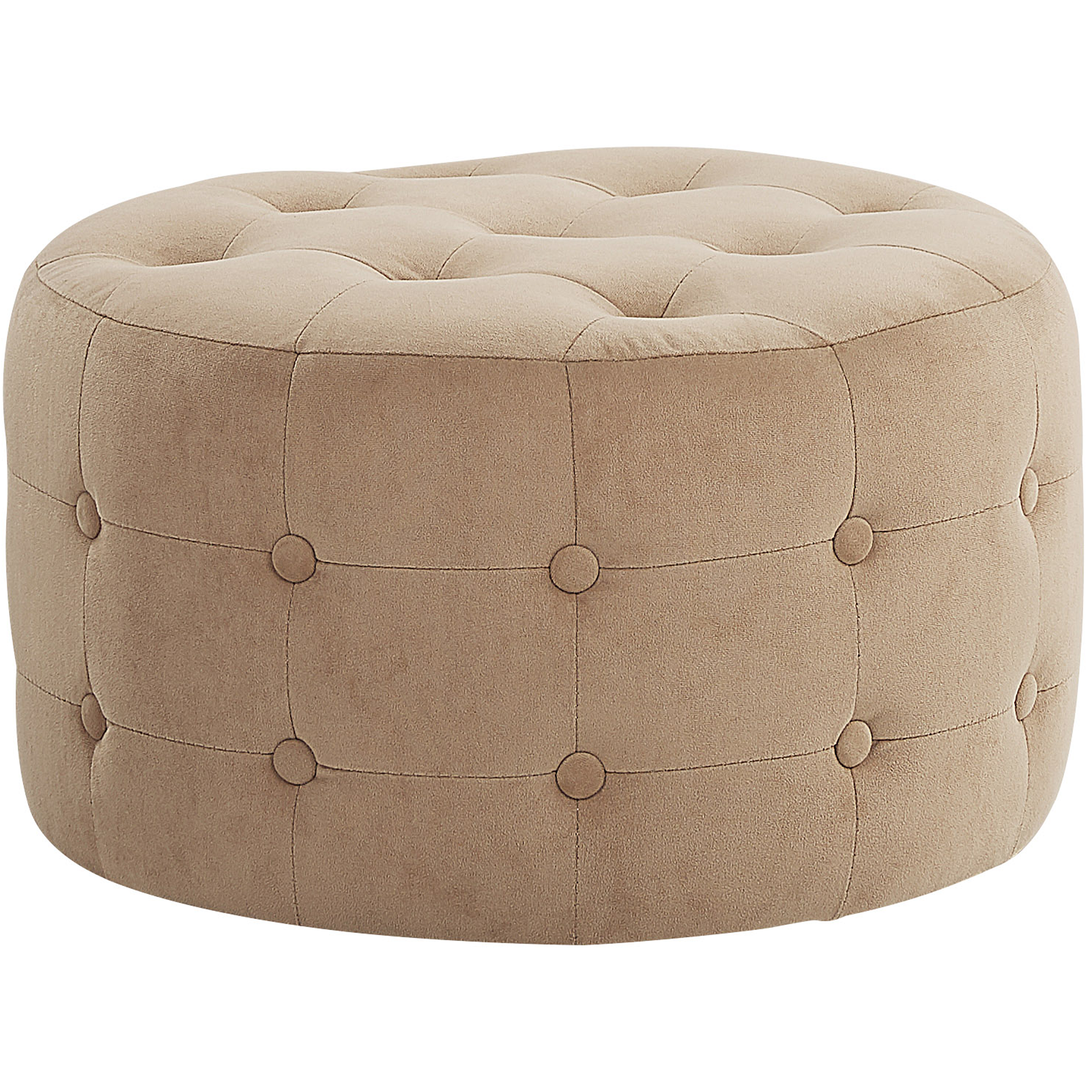 Poef fluweel zandbeige TAMPA