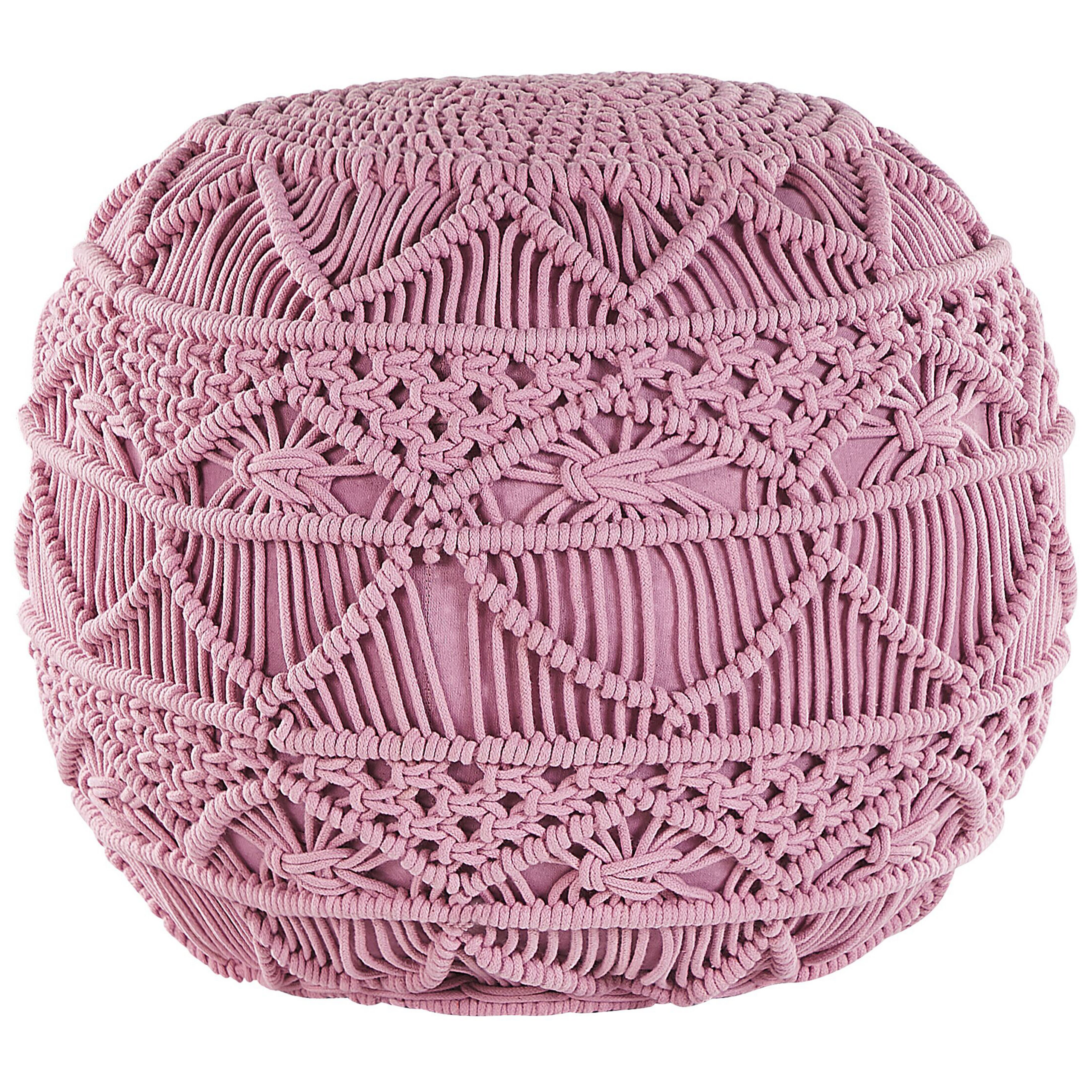 Poef katoen roze KAYSERI