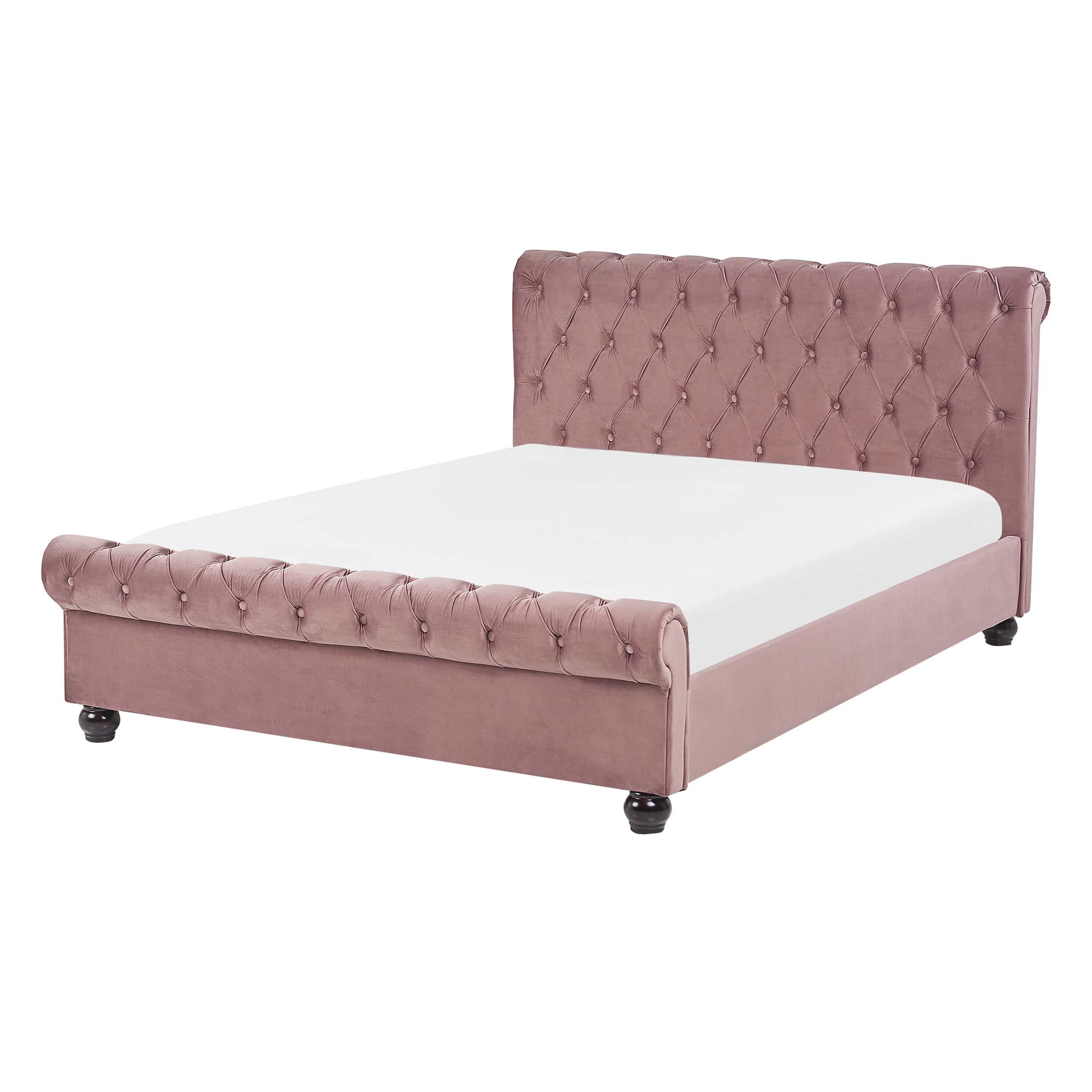 Waterbed fluweel roze 140 x 200 cm AVALLON