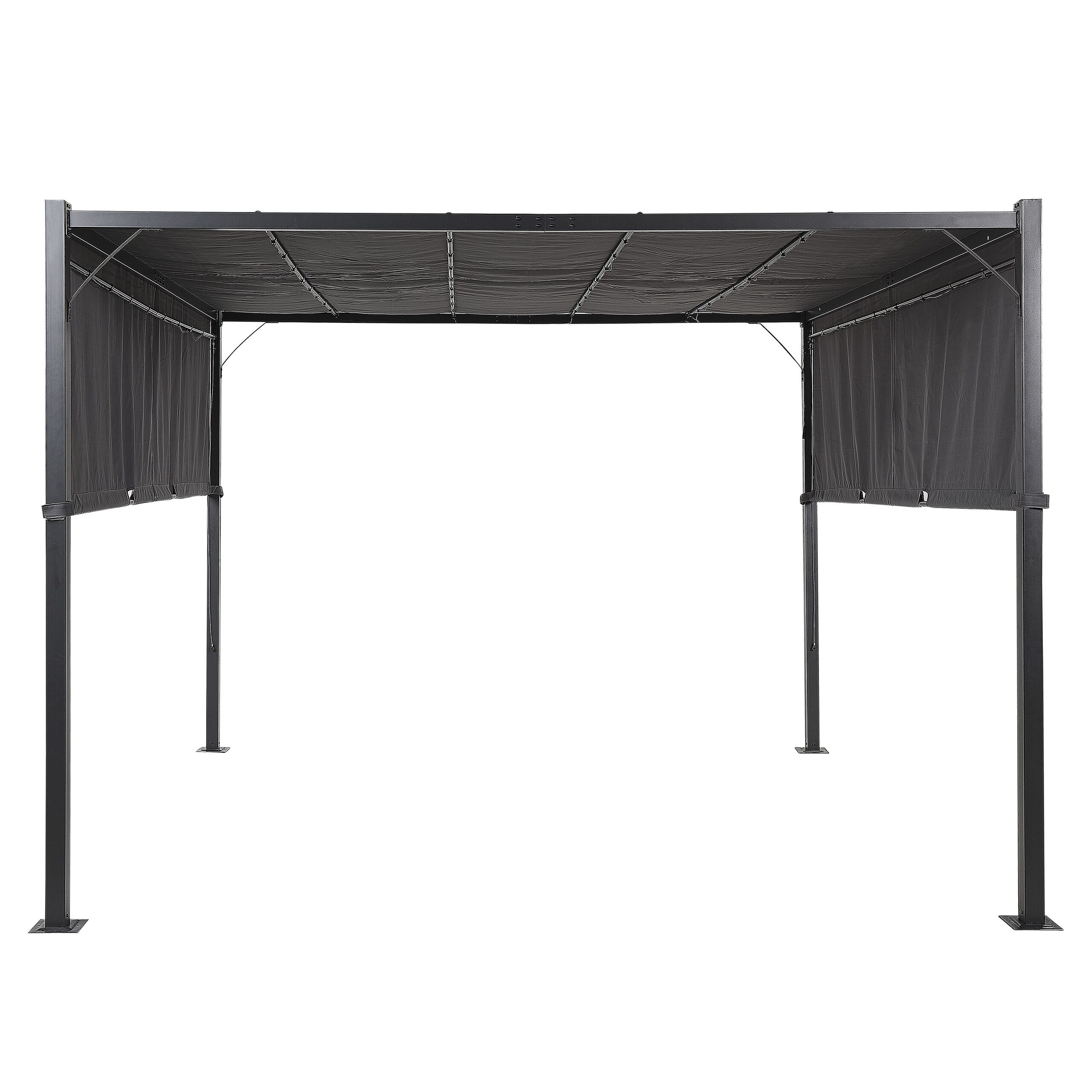 Tuin pergola Met LED-verlichting 310 x 310 cm Donkergrijs PARGA