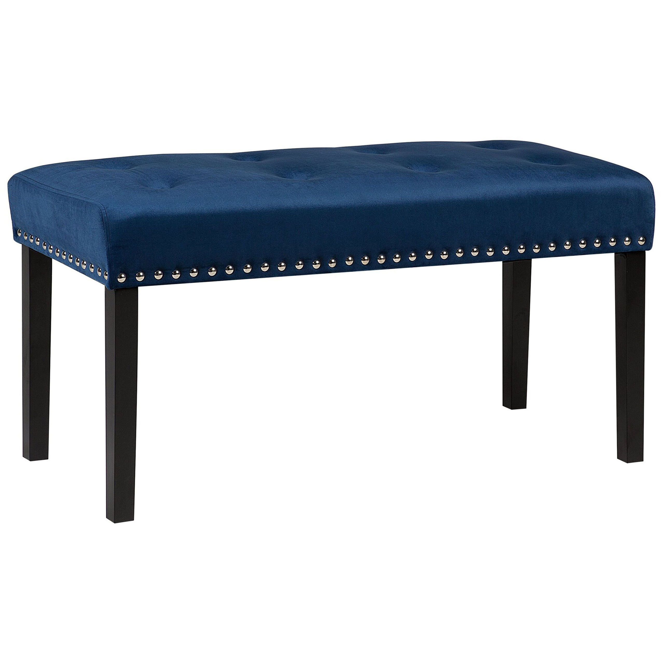 Voetenbank fluweel blauw YORKTON