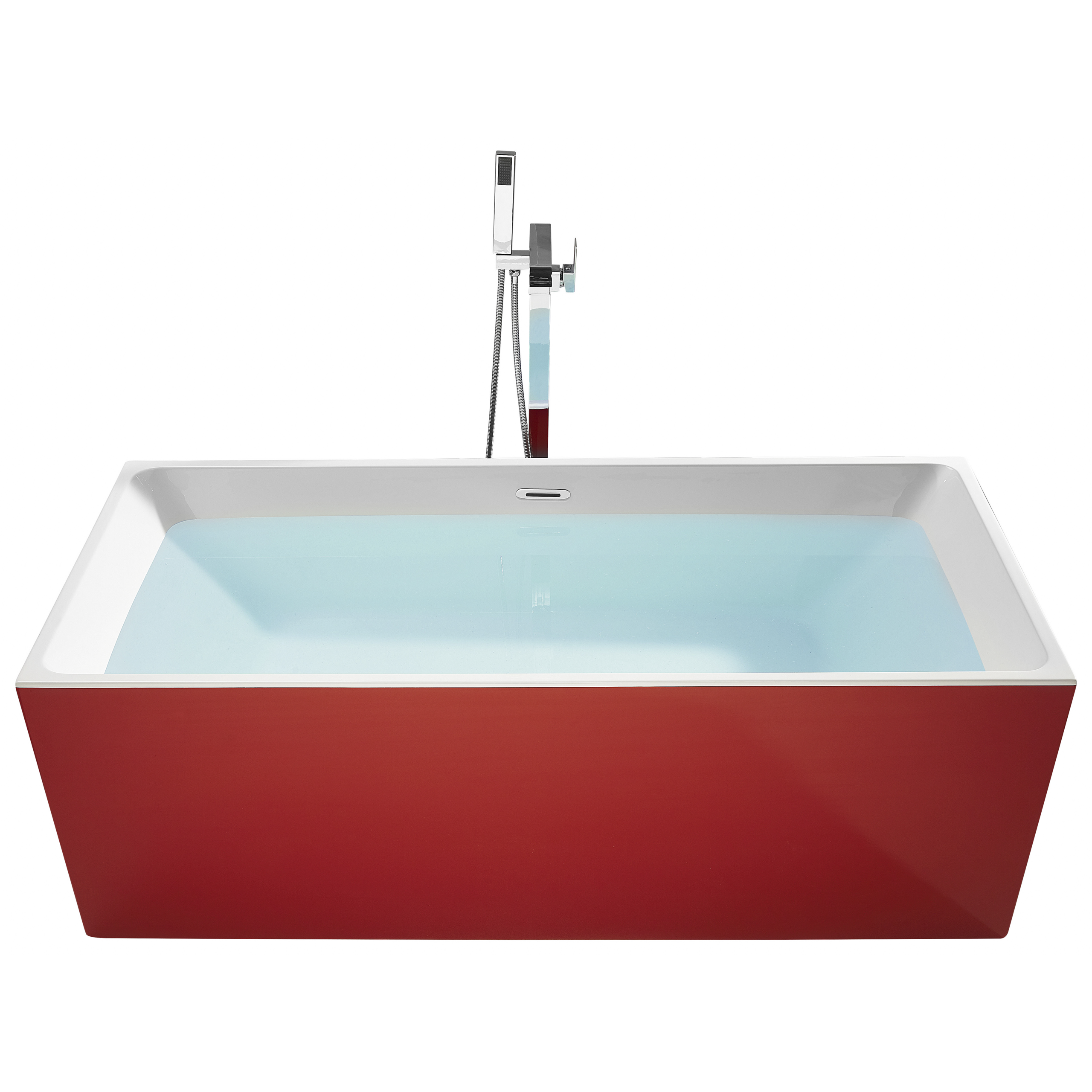 Vrijstaande badkuip rood 170 x 81 cm RIOS