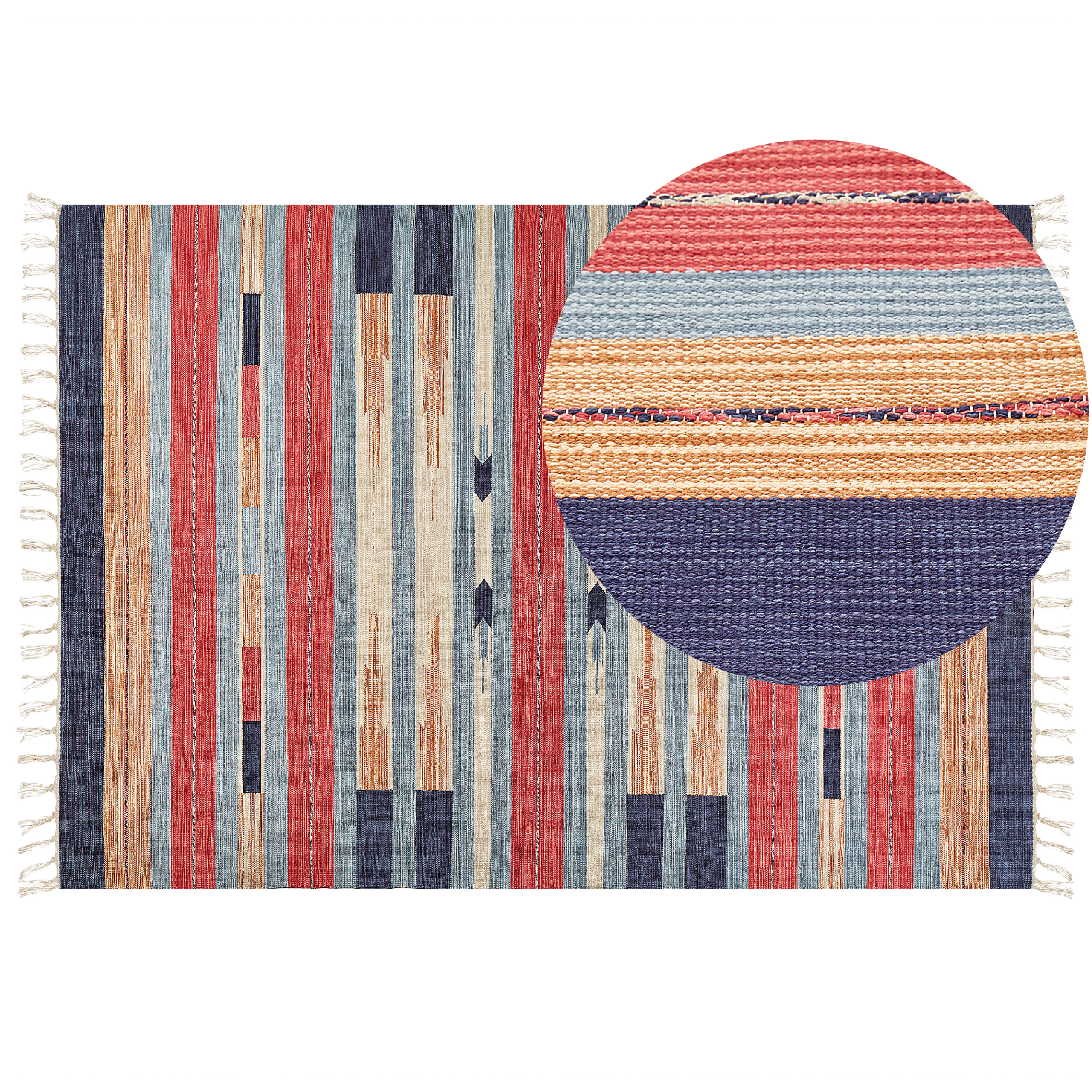 Vloerkleed kelim meerkleurig 200 x 300 cm GANDZAK
