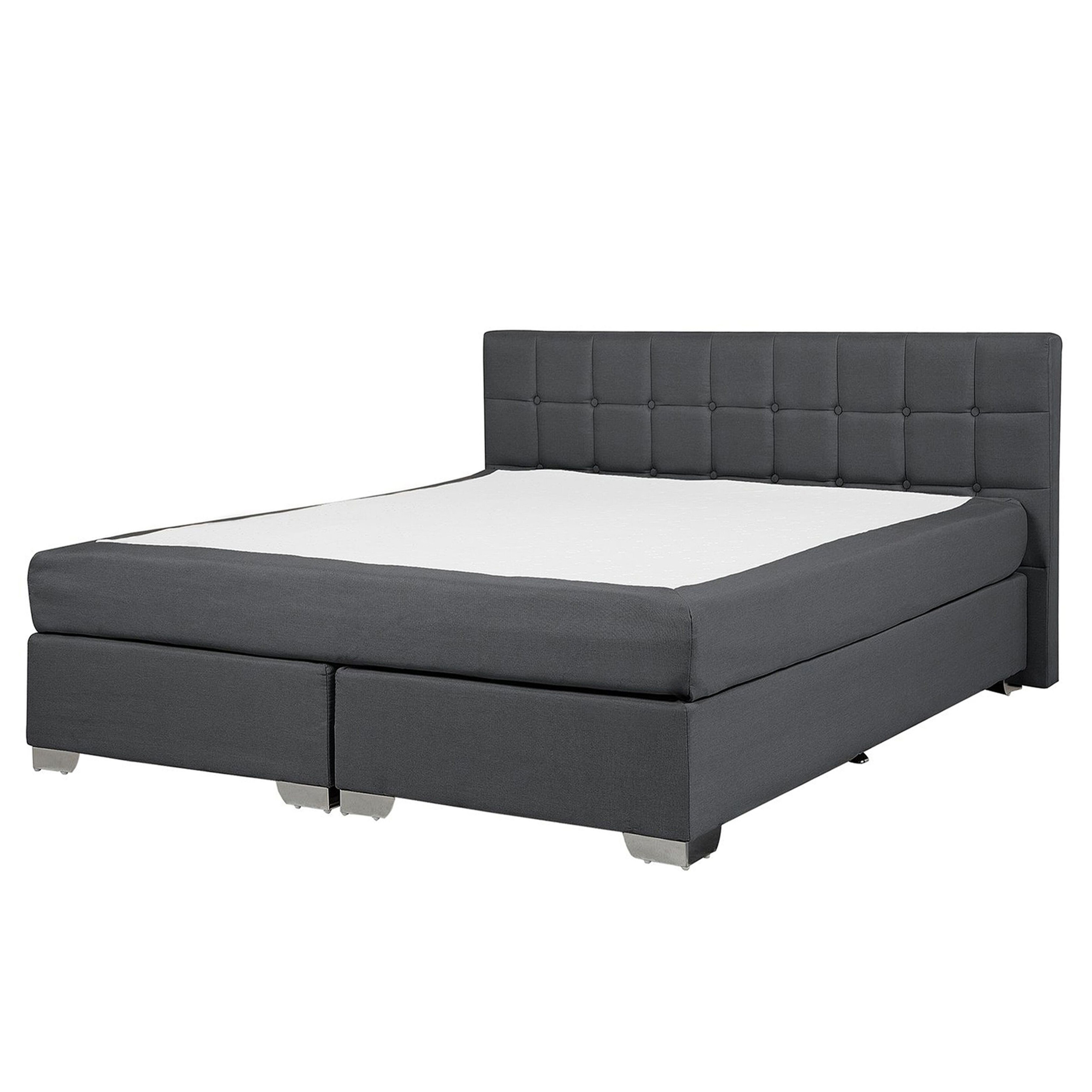 Boxspring stof grijs 160 x 200 cm ADMIRAL