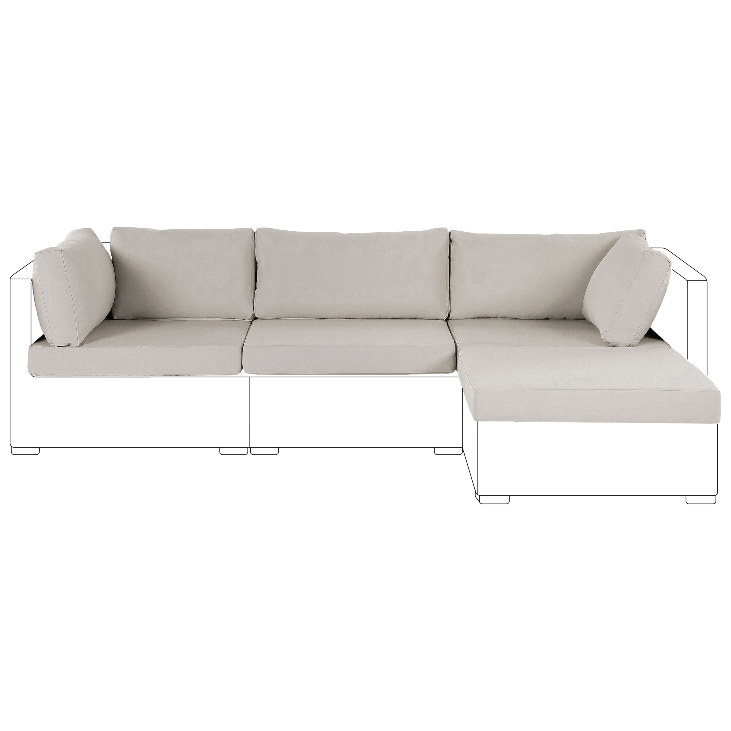 Kussenhoes set voor buiten beige SANO II